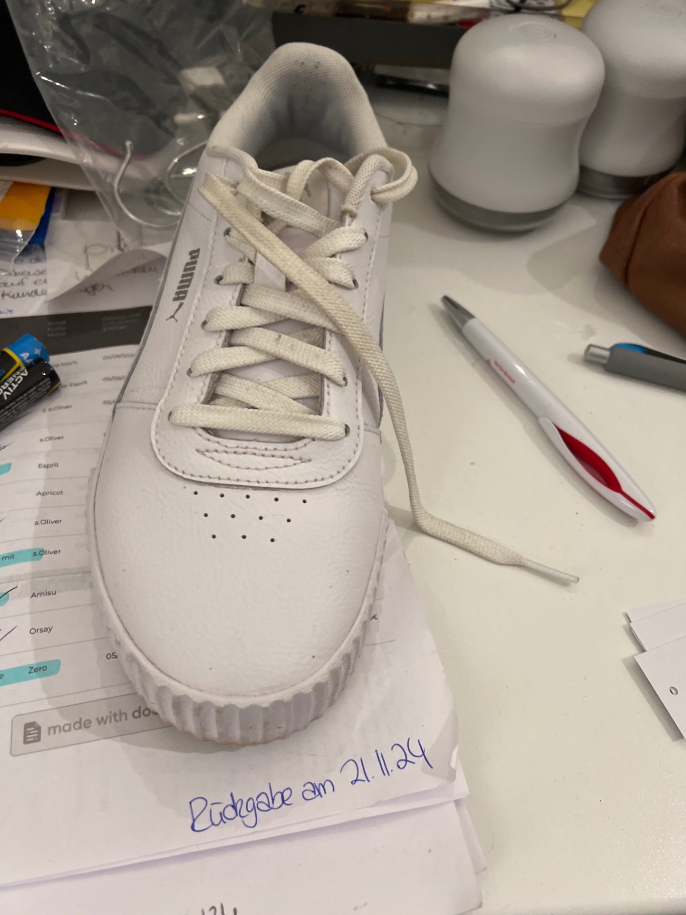 Puma Sneaker Weiß Größe: 40,5