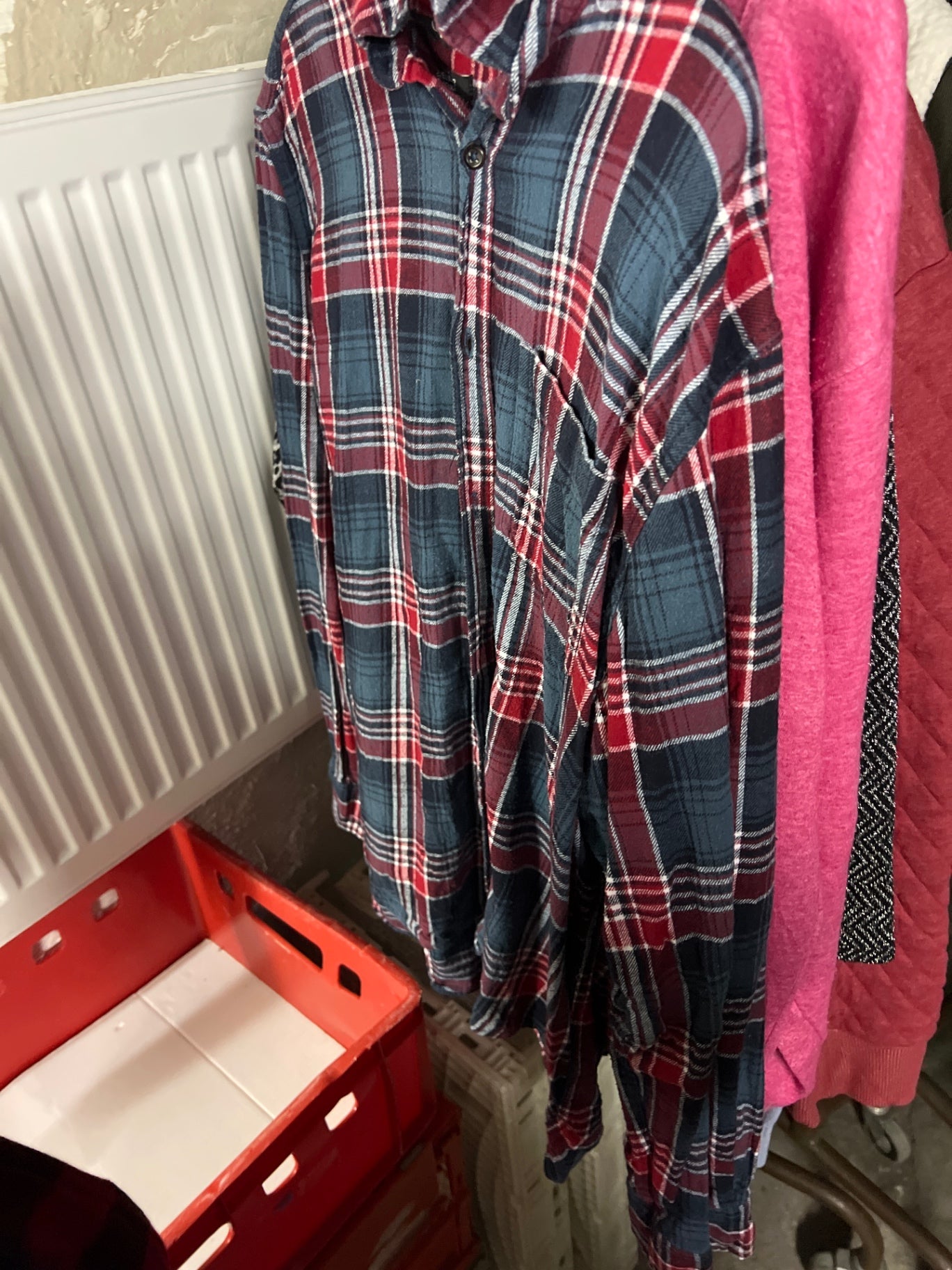 George Hemd Rot und Blau kariert Größe: XL