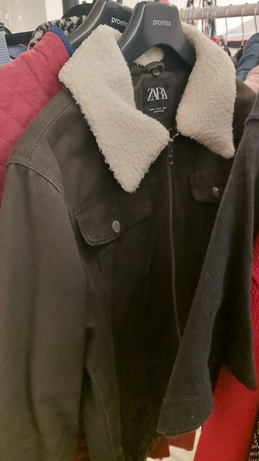 Zara Jacke Dunkelgrün Größe: M
