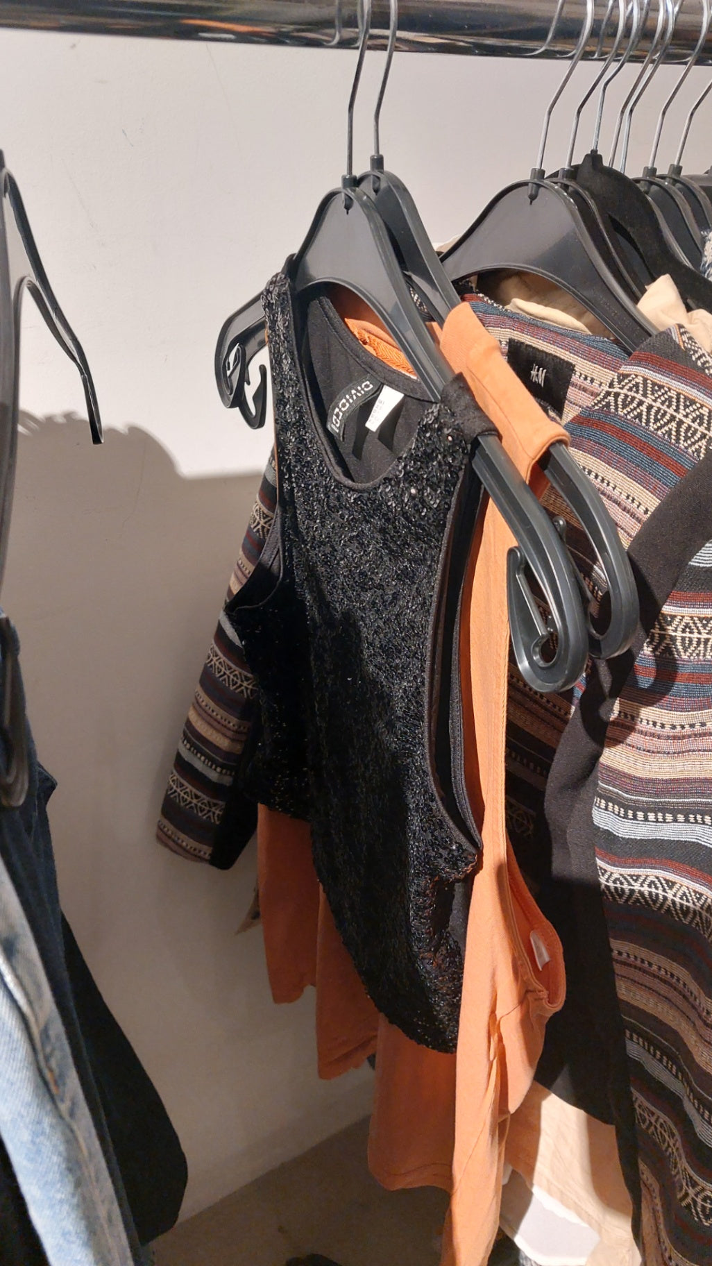 H&M Top Schwarz Größe: S