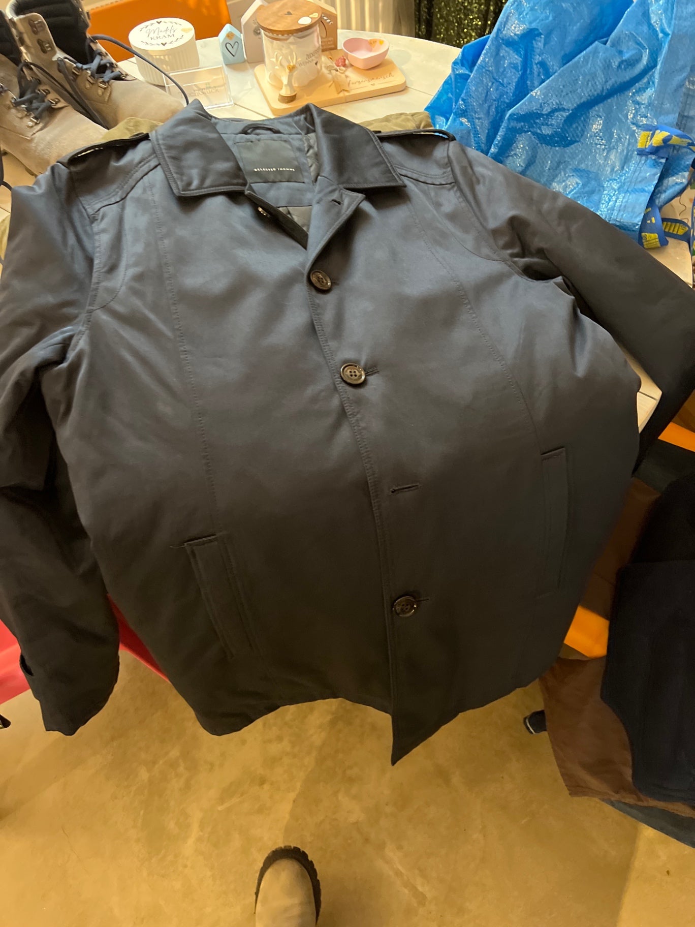 Selected Homme Mantel Schwarz Größe: L