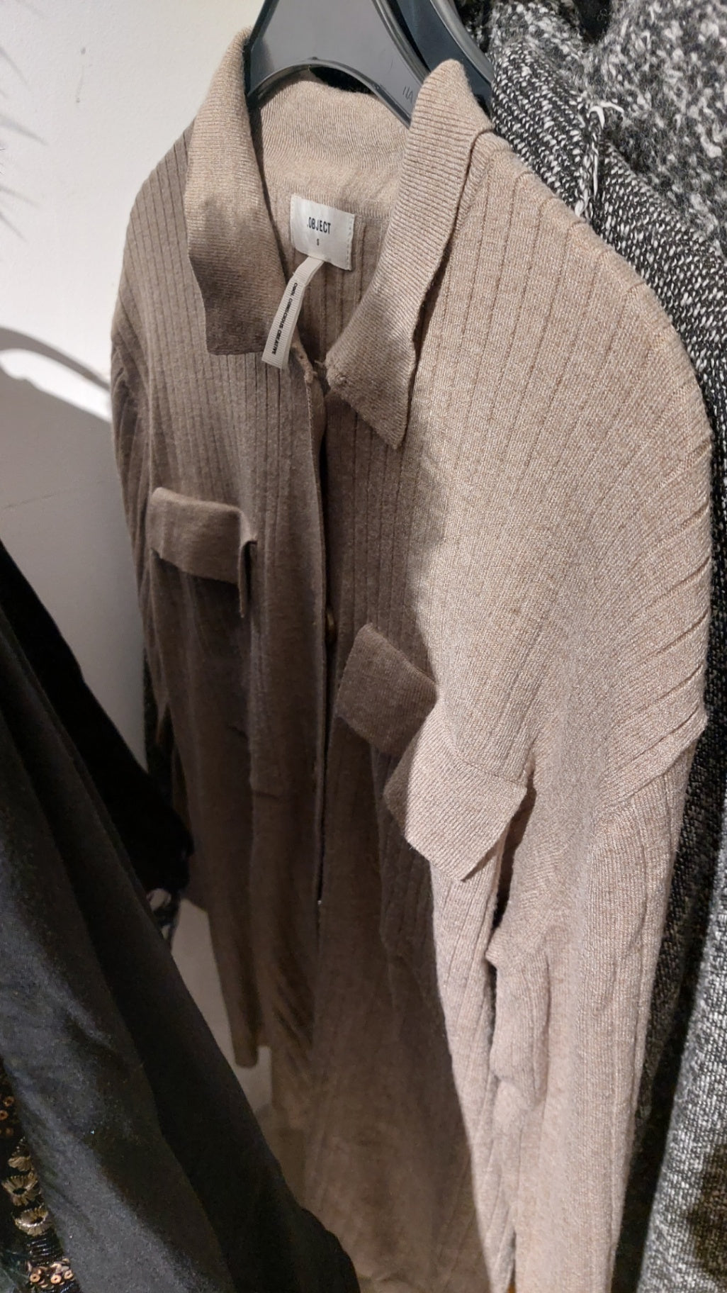 Object Strickjacke Beige Größe: S