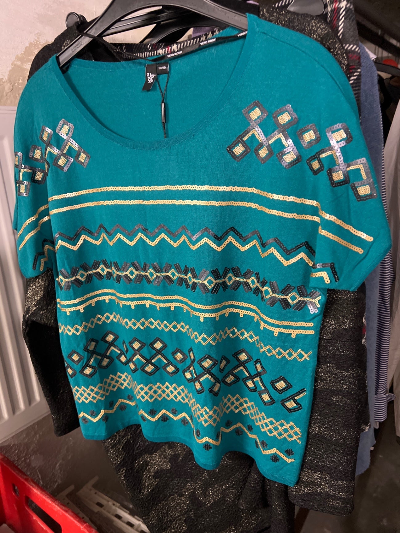 Vero Moda T-Shirt Türkis Größe: S