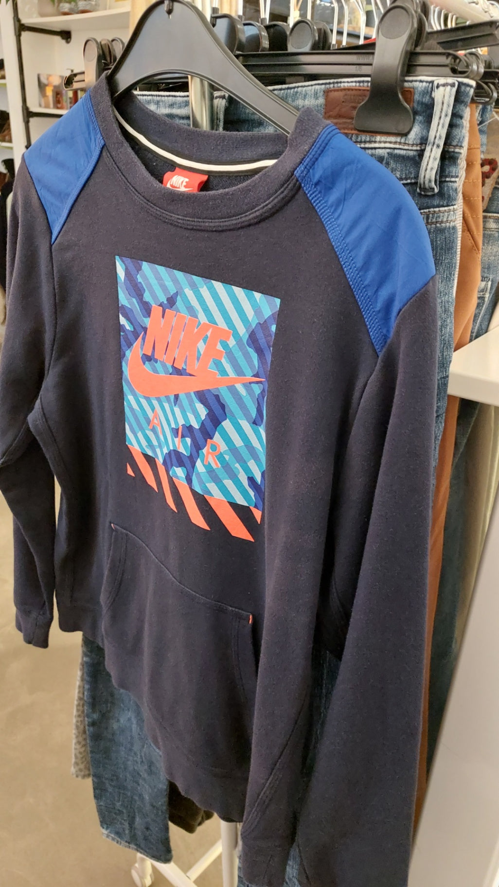 Nike Sweatshirt Blau Größe: 176