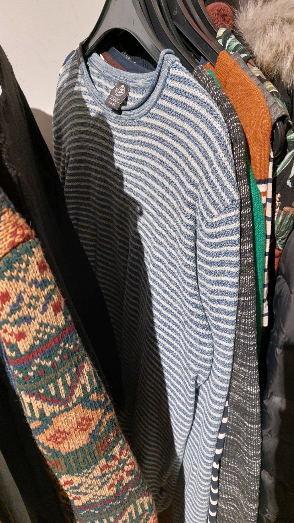 Tom Tompson Pulli Blau-Weiß gestreift Größe: M