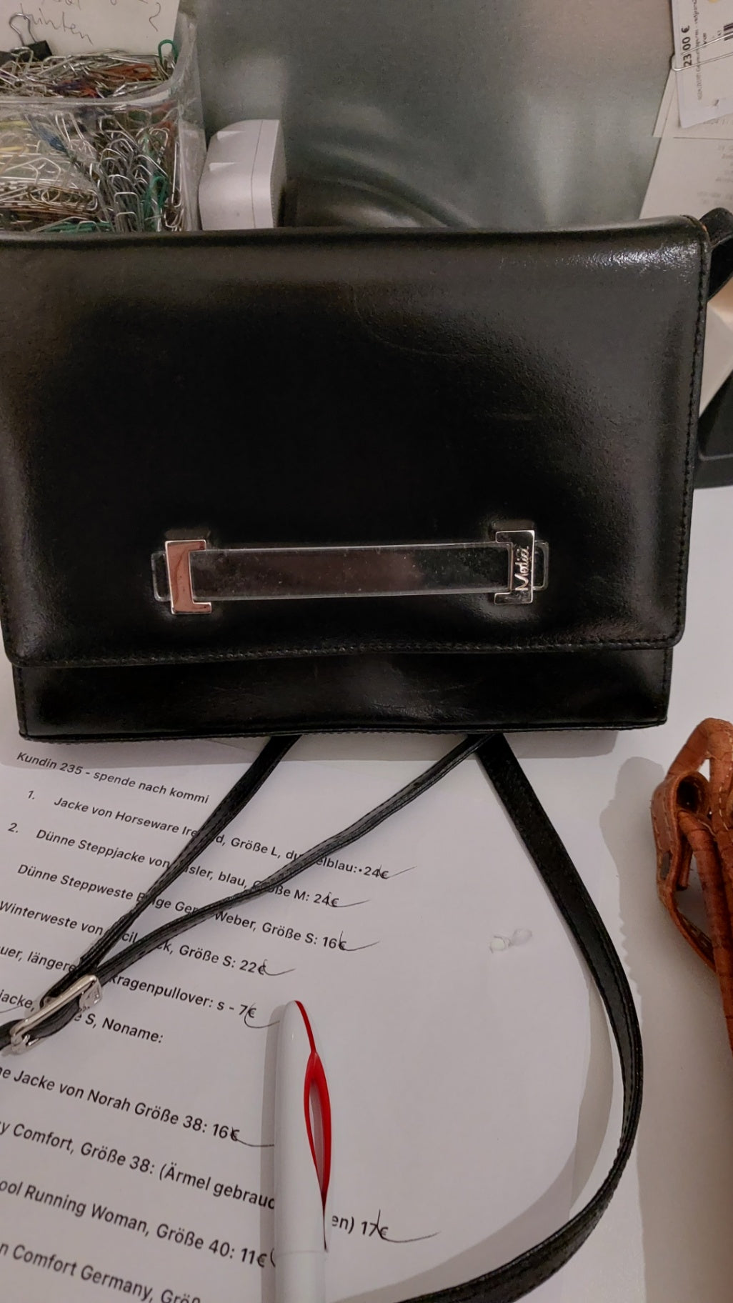Medici Handtasche Schwarz Gebrauchsspuren