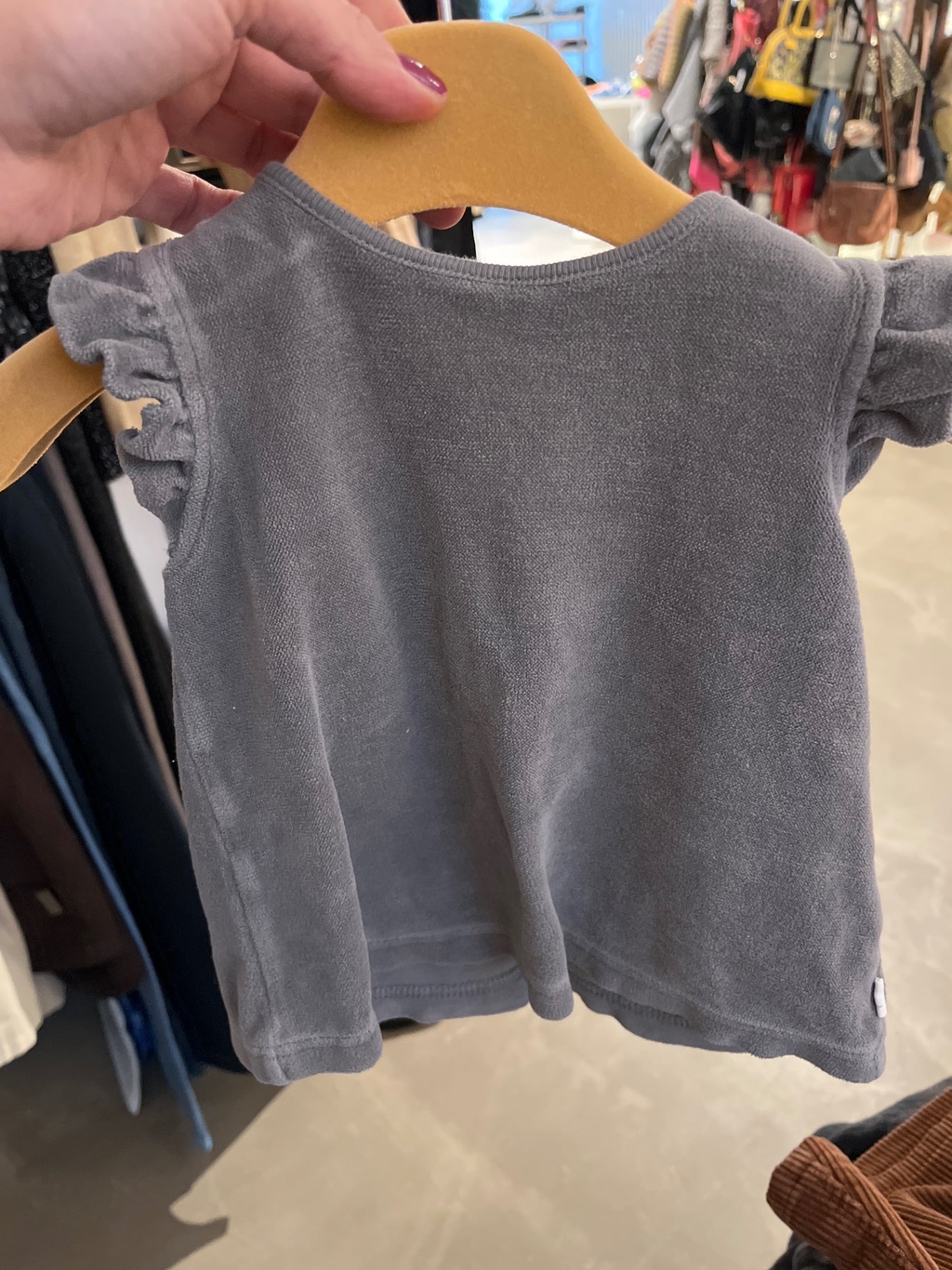 Hessnatur Kinder-T-Shirt Grau Größe: 62/68