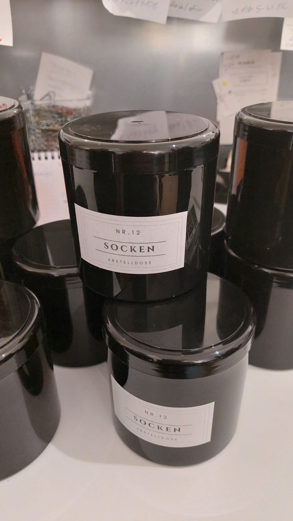 Dosensocken Dose Schwarz