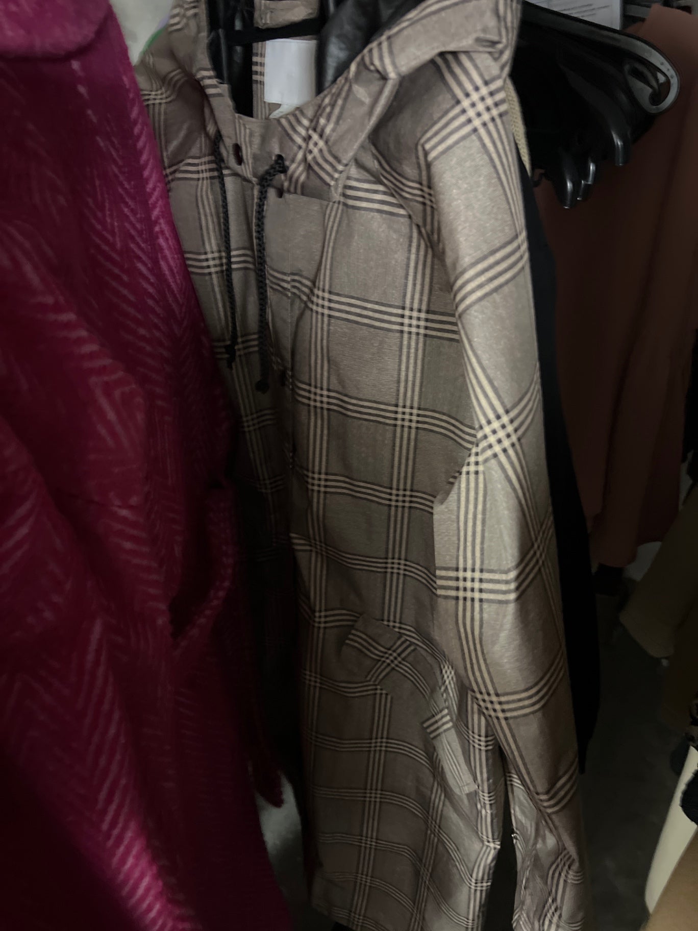 H&M Mantel Braun kariert Größe: S