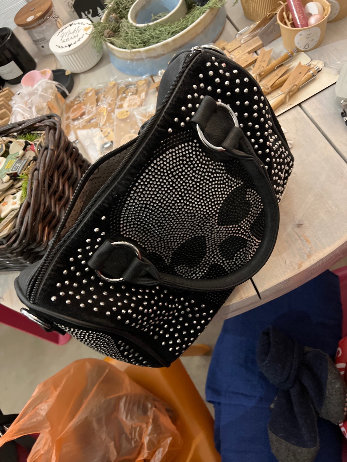 Tasche Schwarz Totenkopf