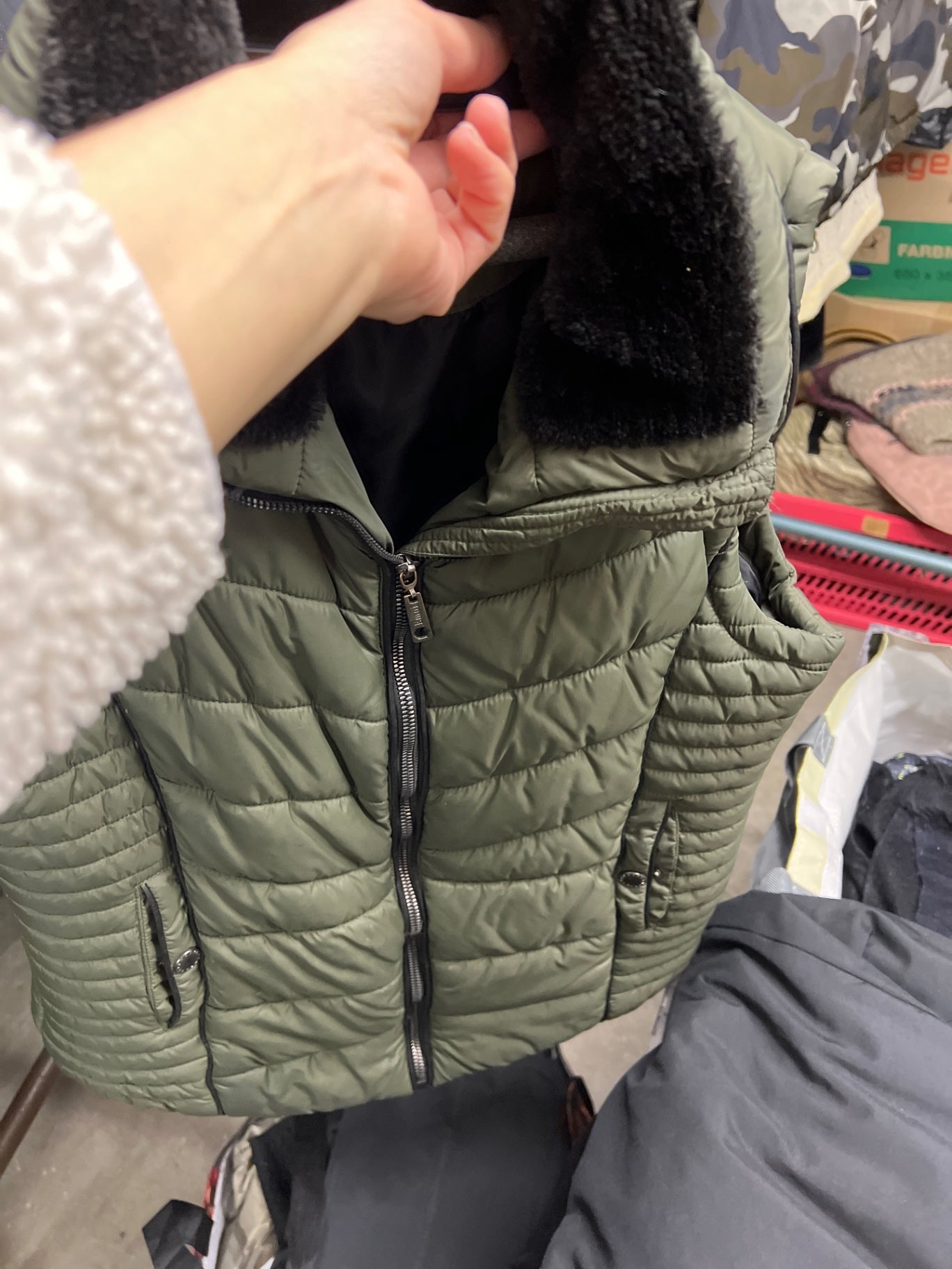 Emoi Steppweste Olivgrün Größe: S