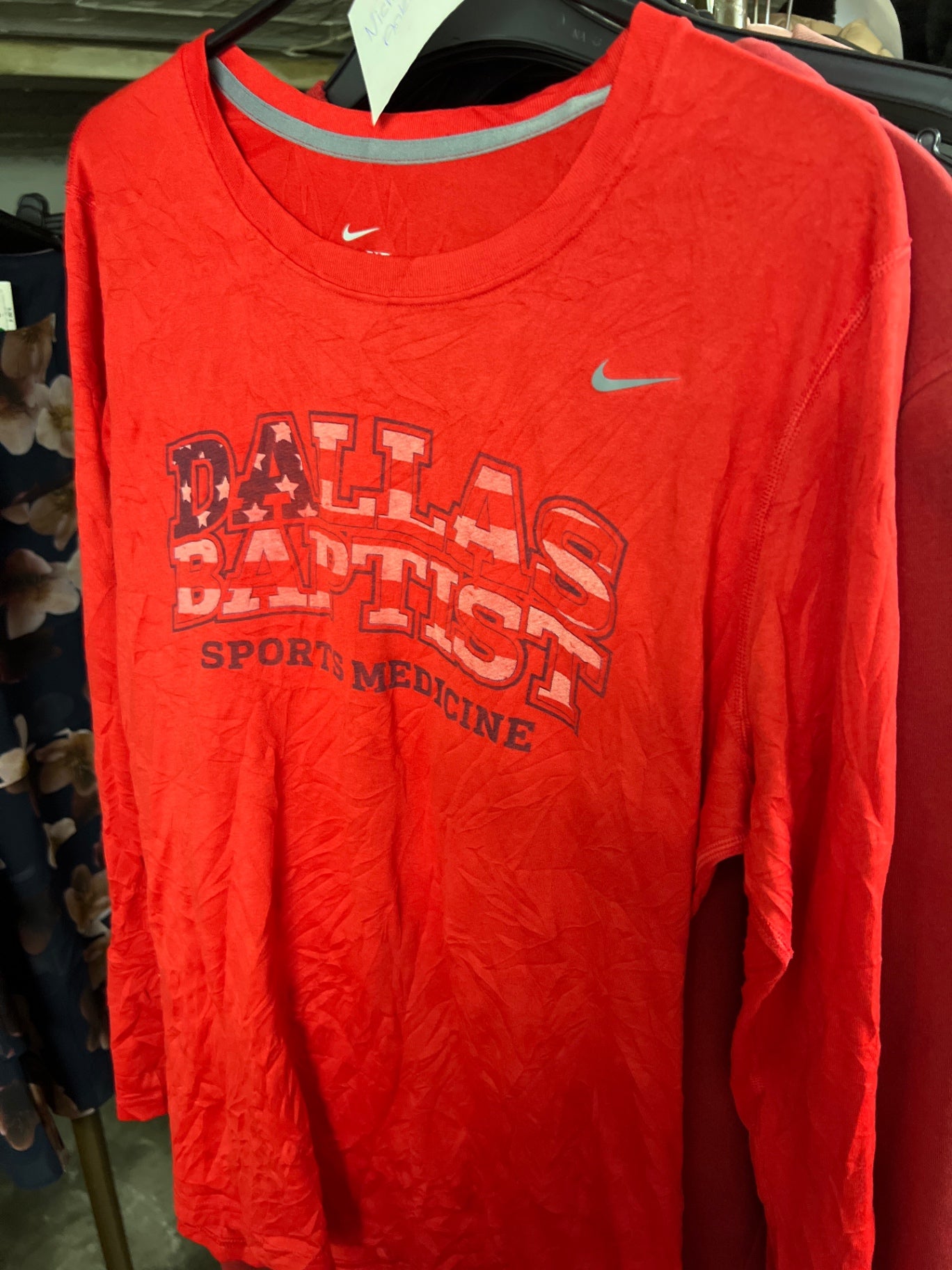 Nike Langarmshirt Rot Größe: XL