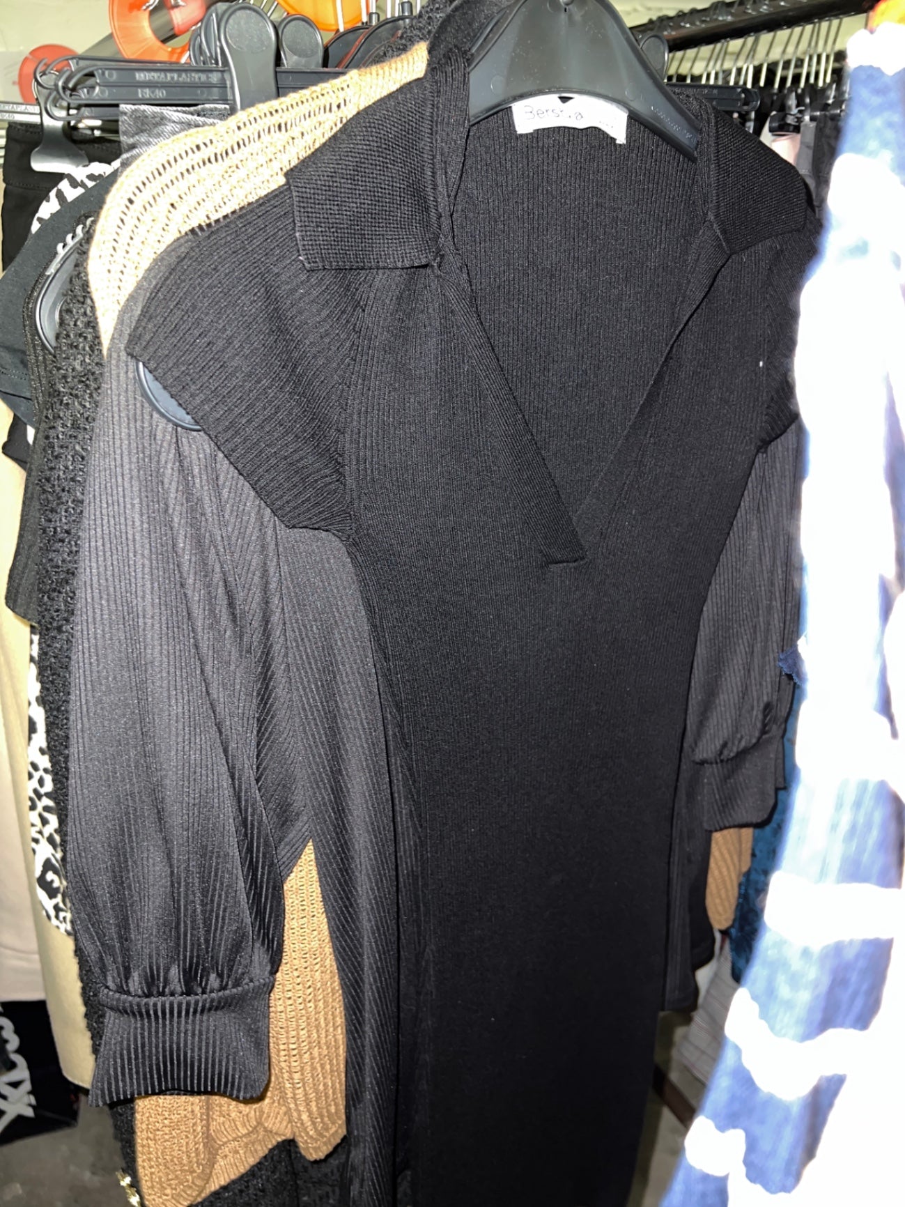 Bershka Kleid Schwarz Größe: S