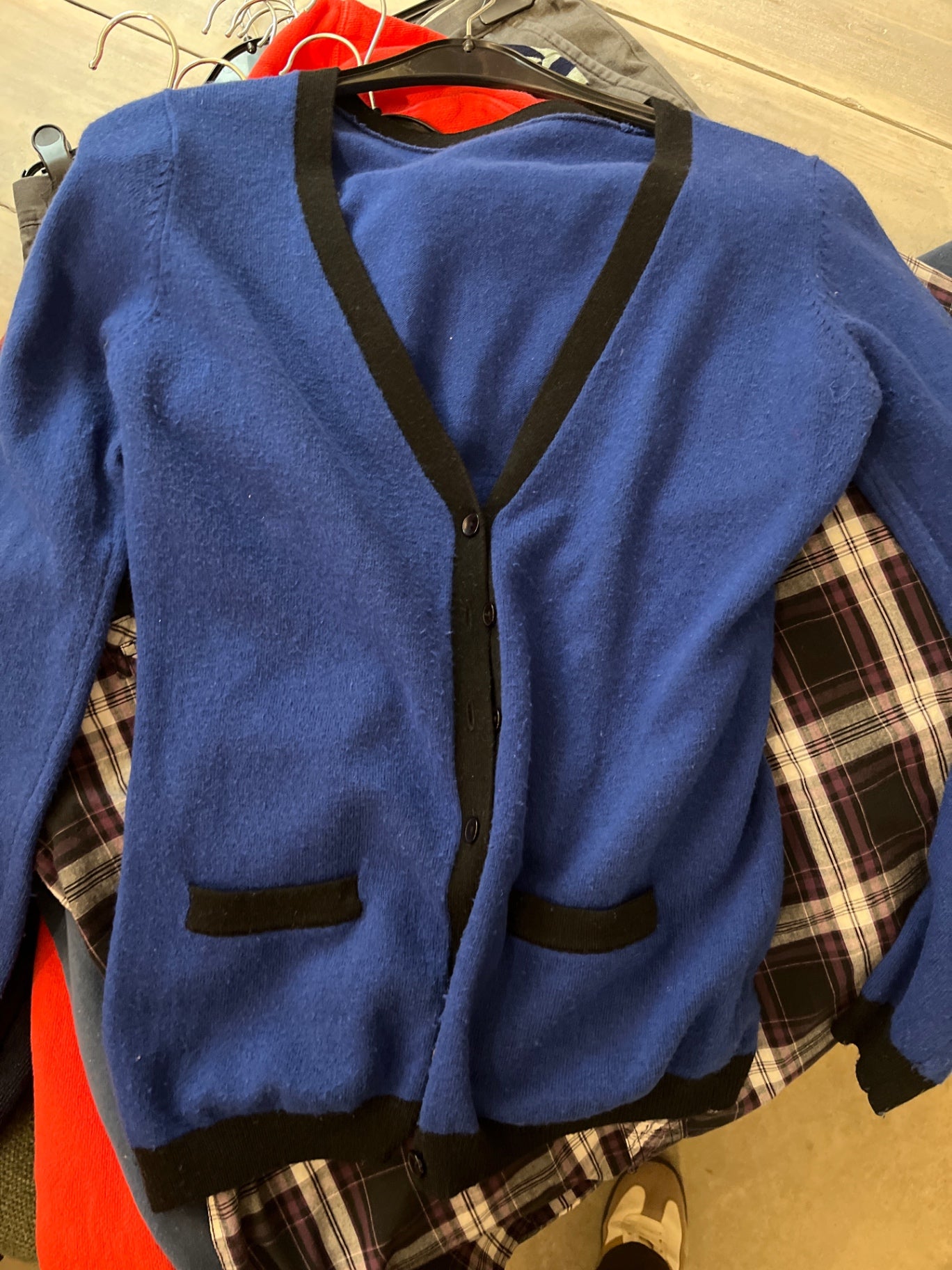 Unbekannt Strickjacke B-Ware Blau Größe:
