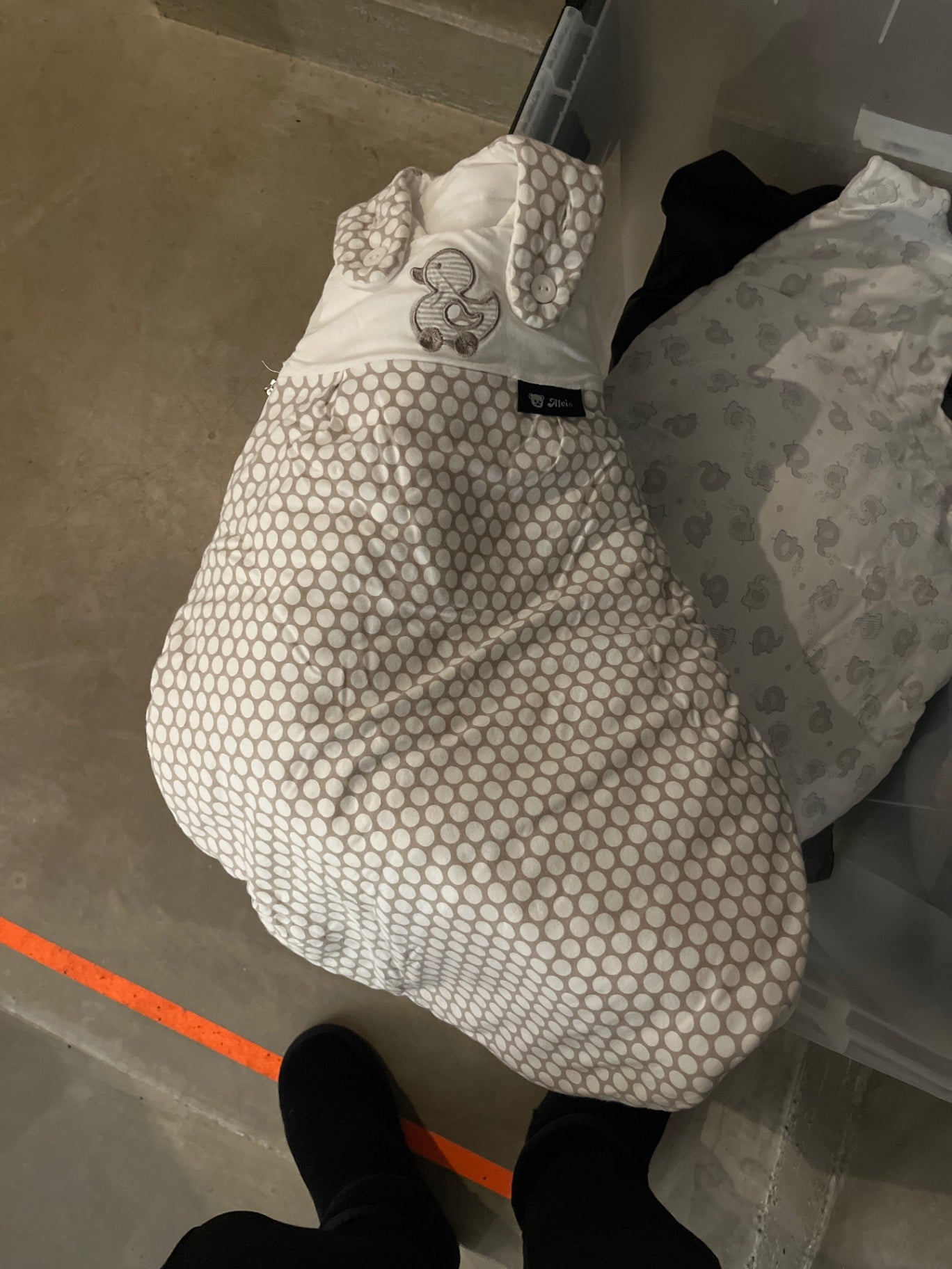 Alvi Babyschlafsack Beige Ente Größe: