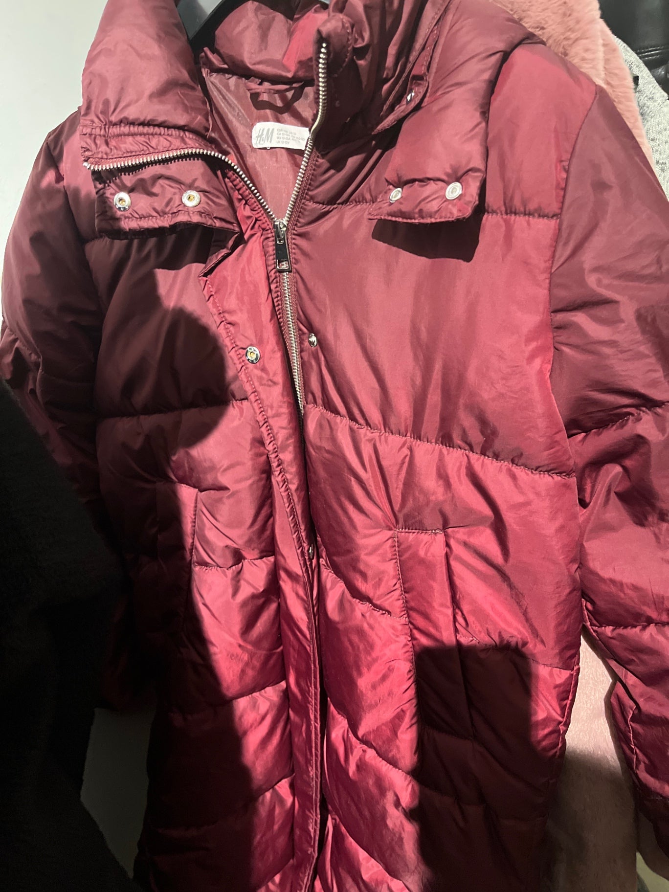 H&M Mantel Bordeaux Größe: 158