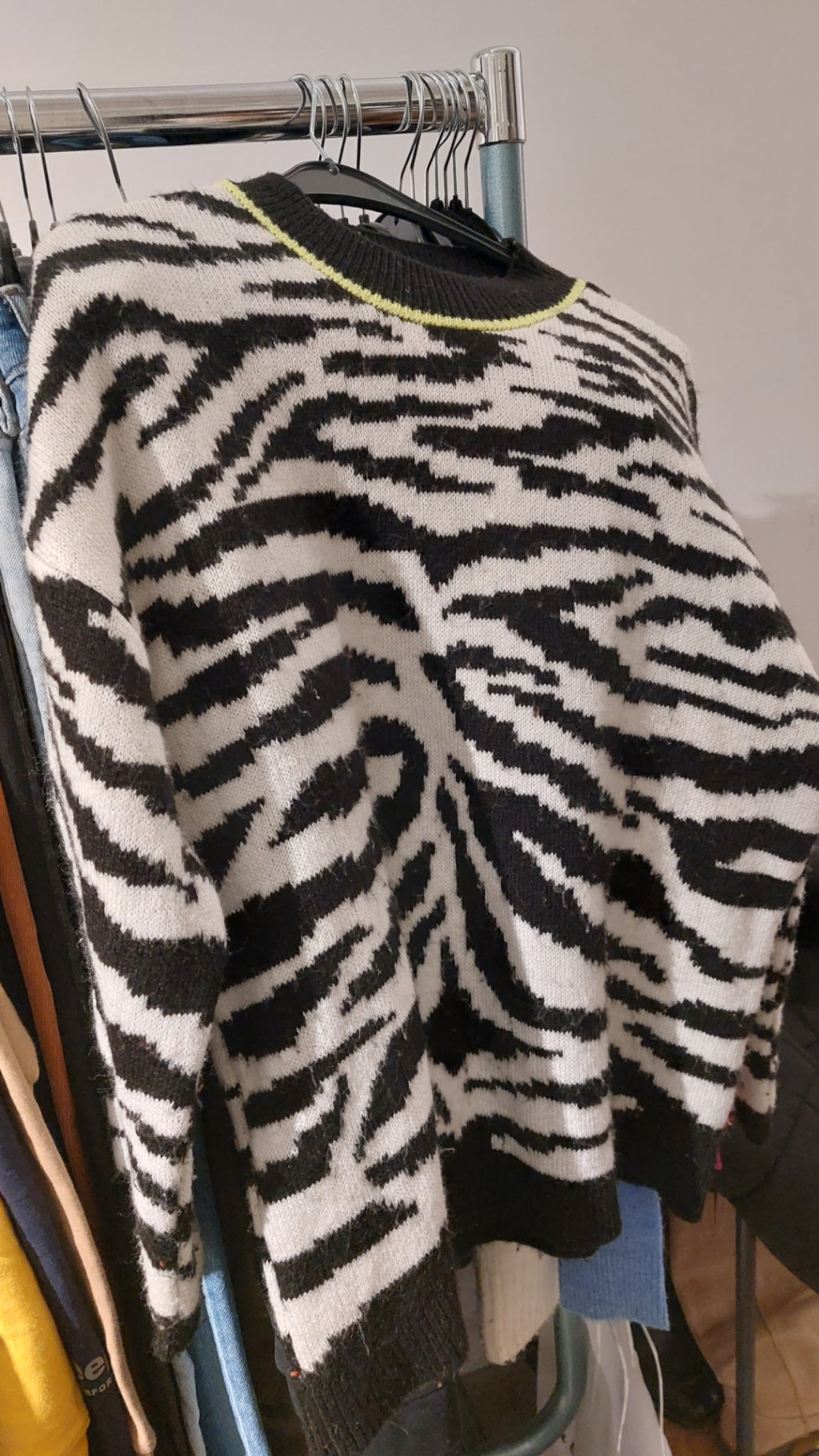 Noisy May Pullover Schwarz-Weiß Größe: L