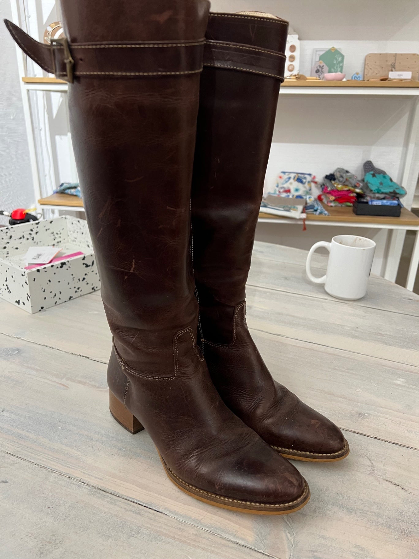Online Shoes Stiefel Braun Größe: 38
