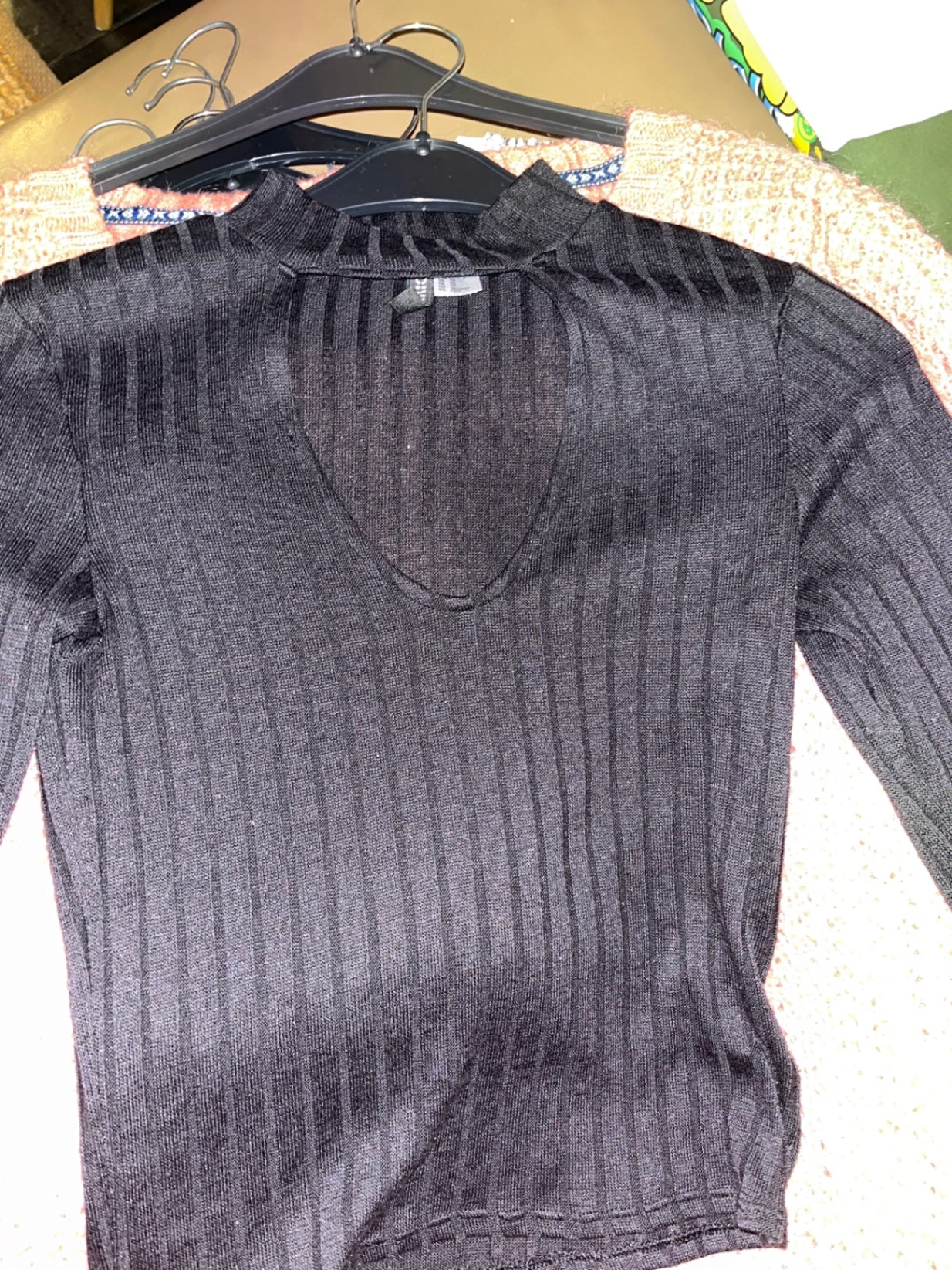 Divided Langarmshirt Schwarz Größe: XS