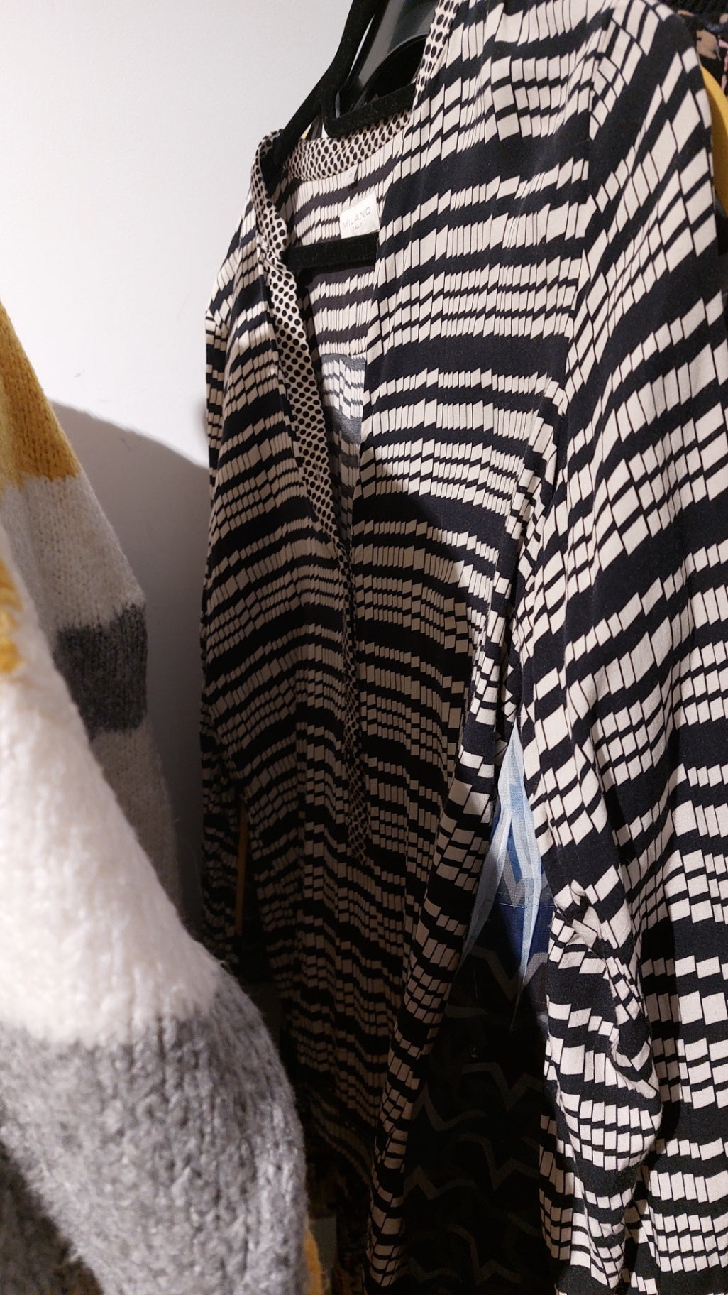 Made in Italy Bluse Schwarz-Beige Größe: S