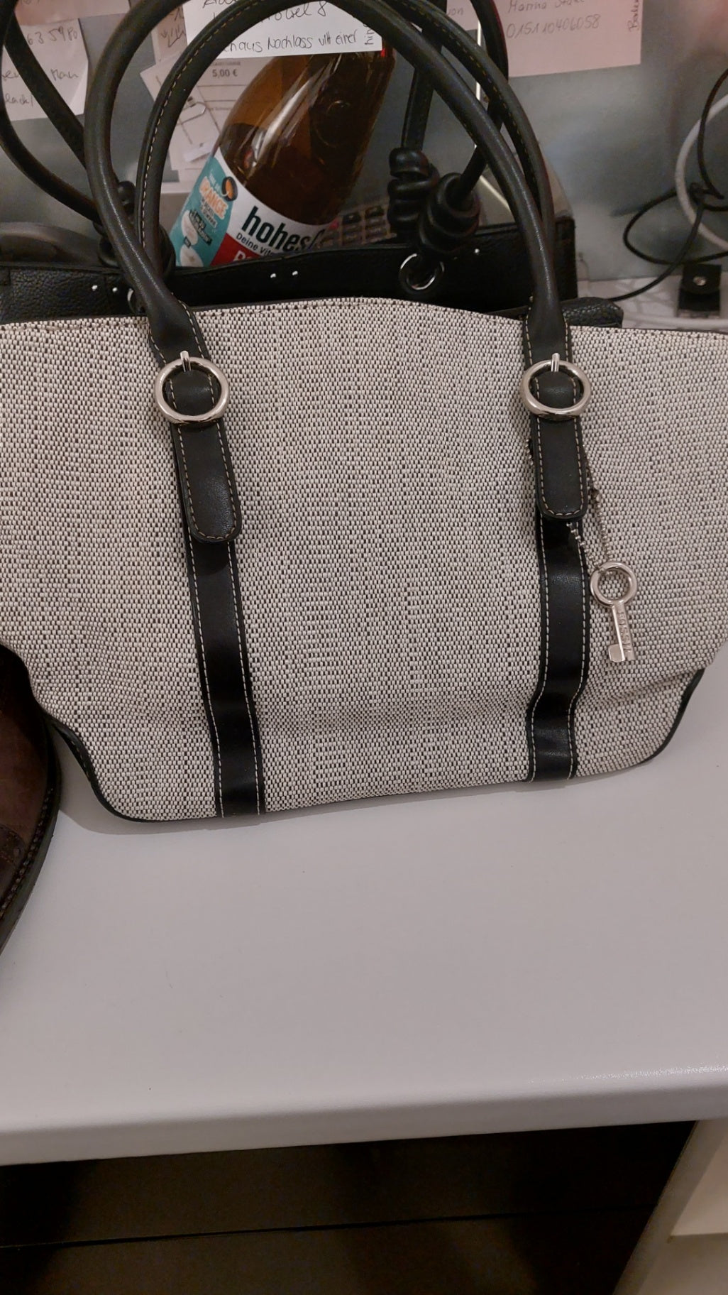 Fossil Handtasche Schwarz und Weiß