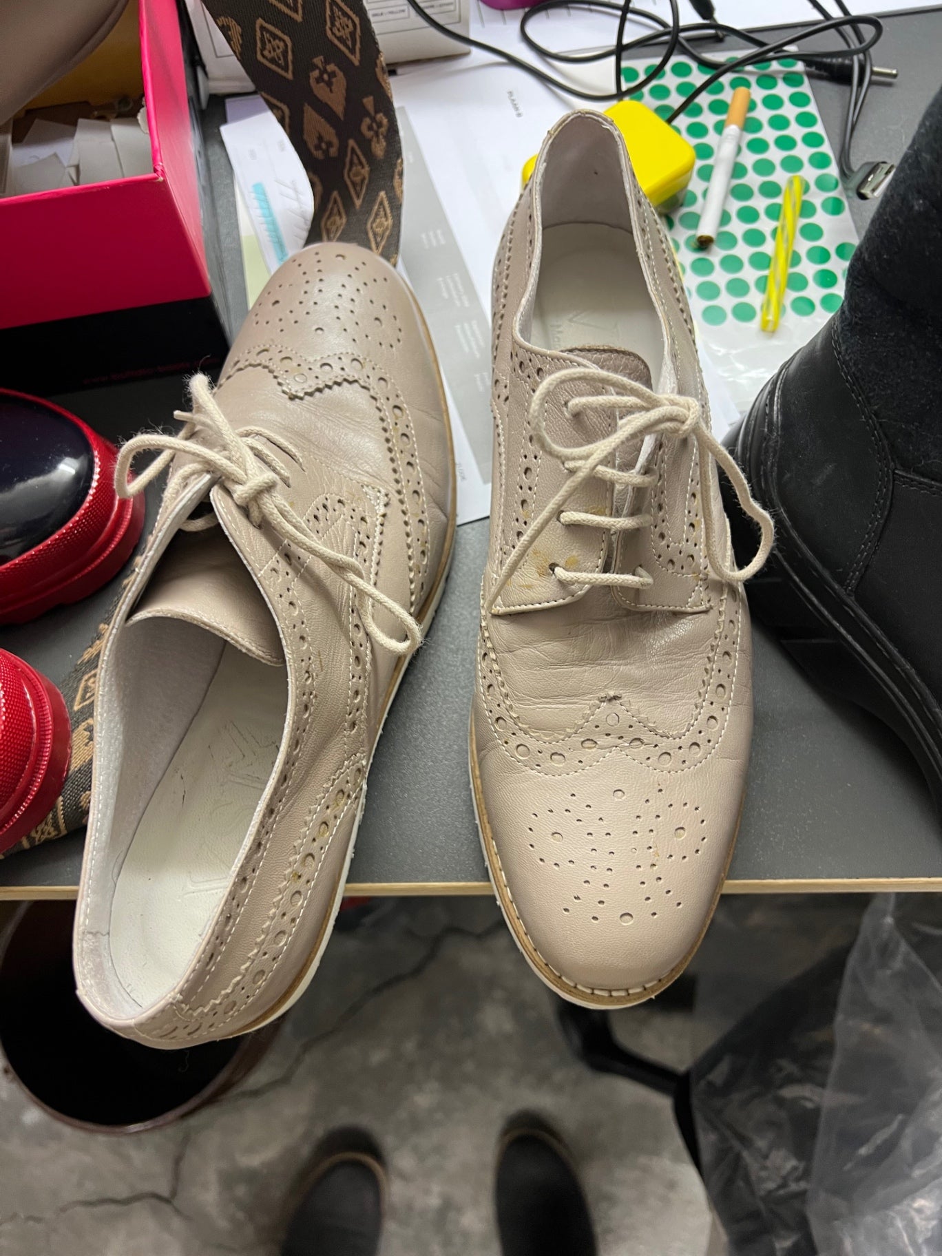 SALE!VSL Derbyschuhe Beige Größe: 39