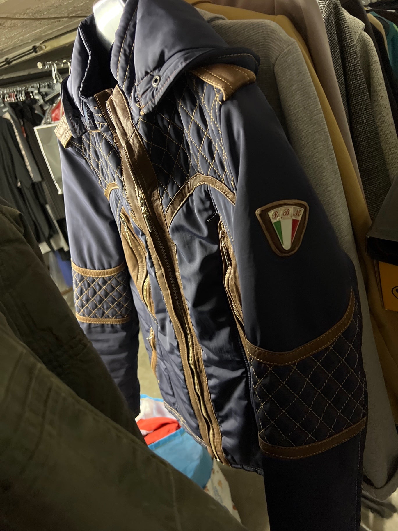RBM Jacke Blau Braun Größe: 44