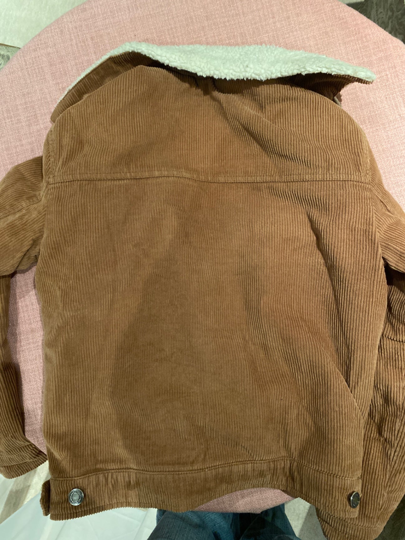 Bershka Cordjacke Hellbraun