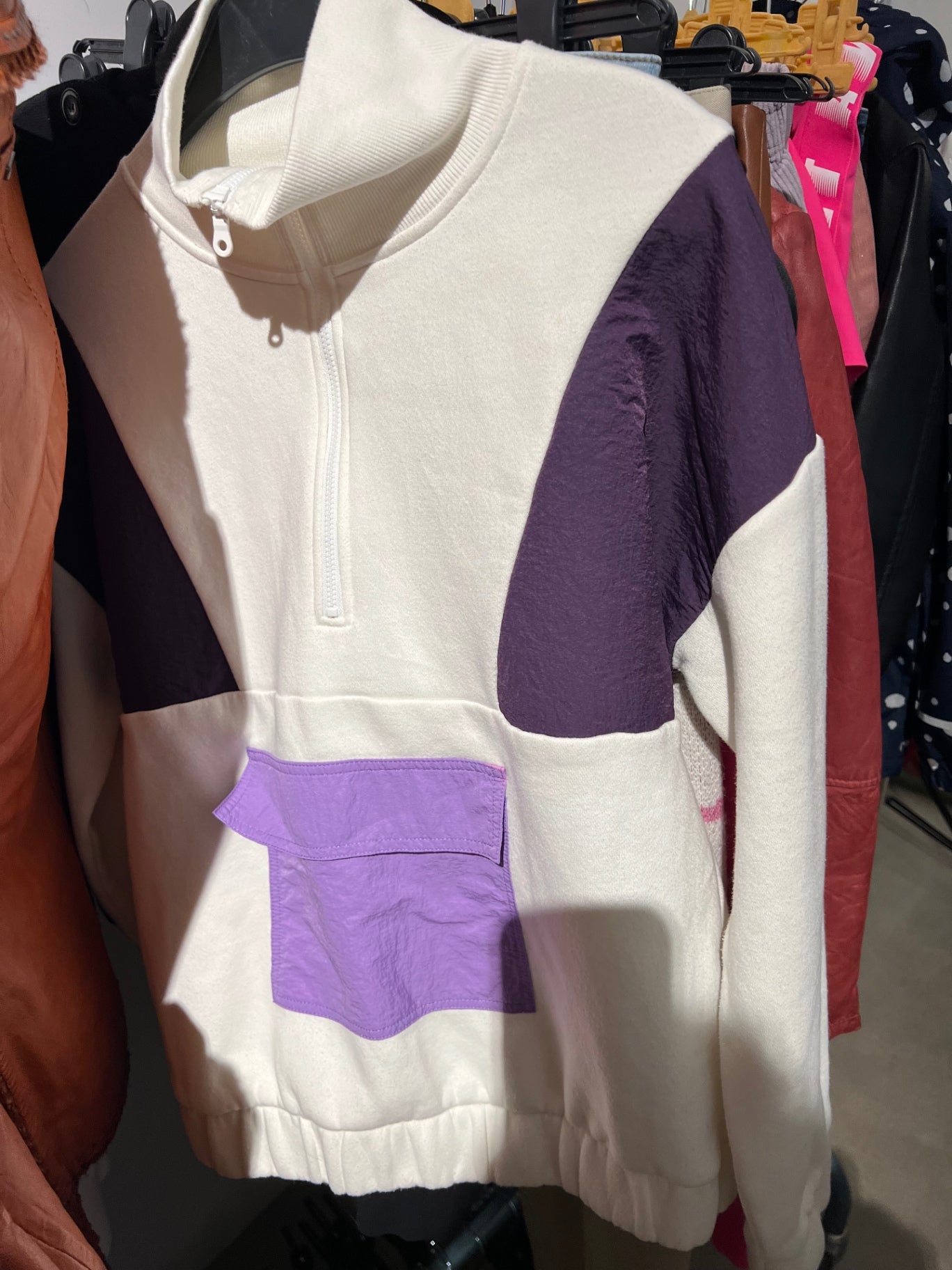 REDUZIERT! Kiabi Pullover Weiß Lila Größe: M