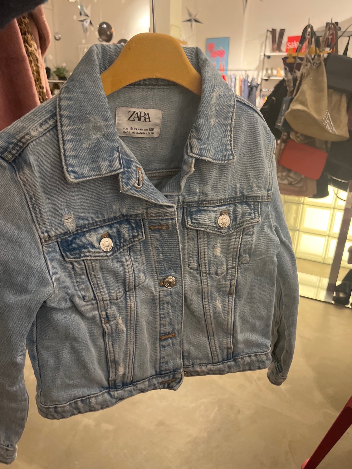 Zara Jeansjacke Hellblau Größe: 128