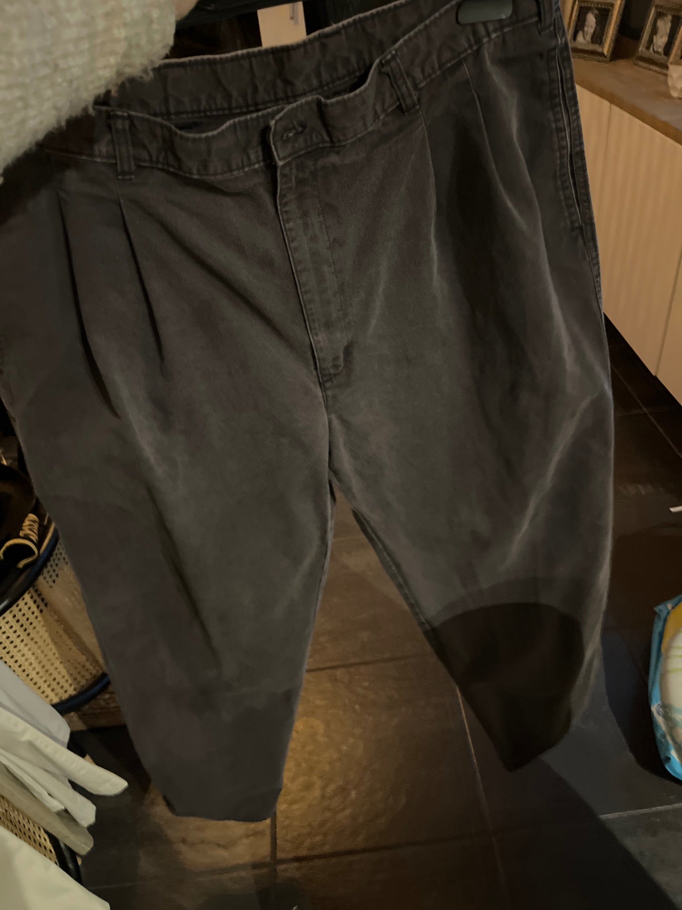 Dockers Hose Grau, Knopf Tasche fehlt Größe: 30/34