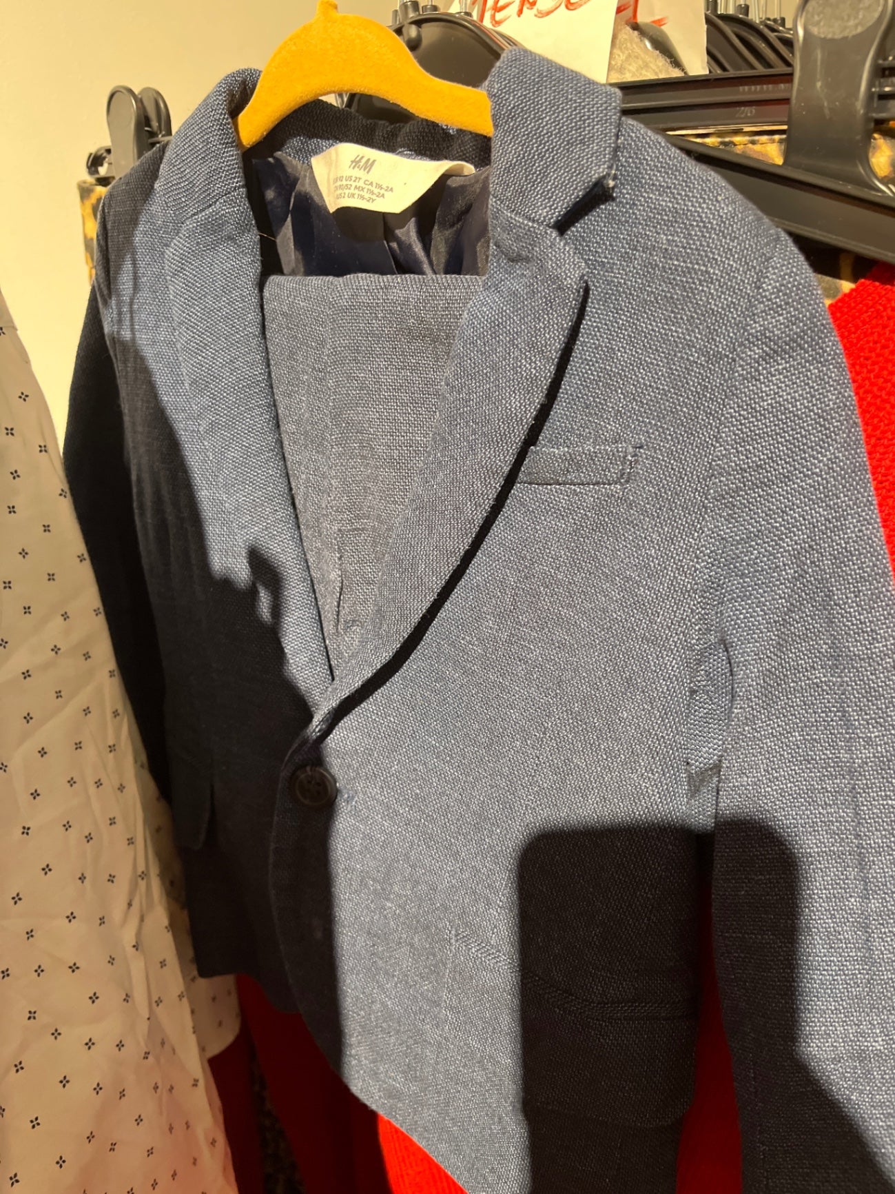 H&M Anzug 2-Teiler Hose&Blazer Blau Größe: 92