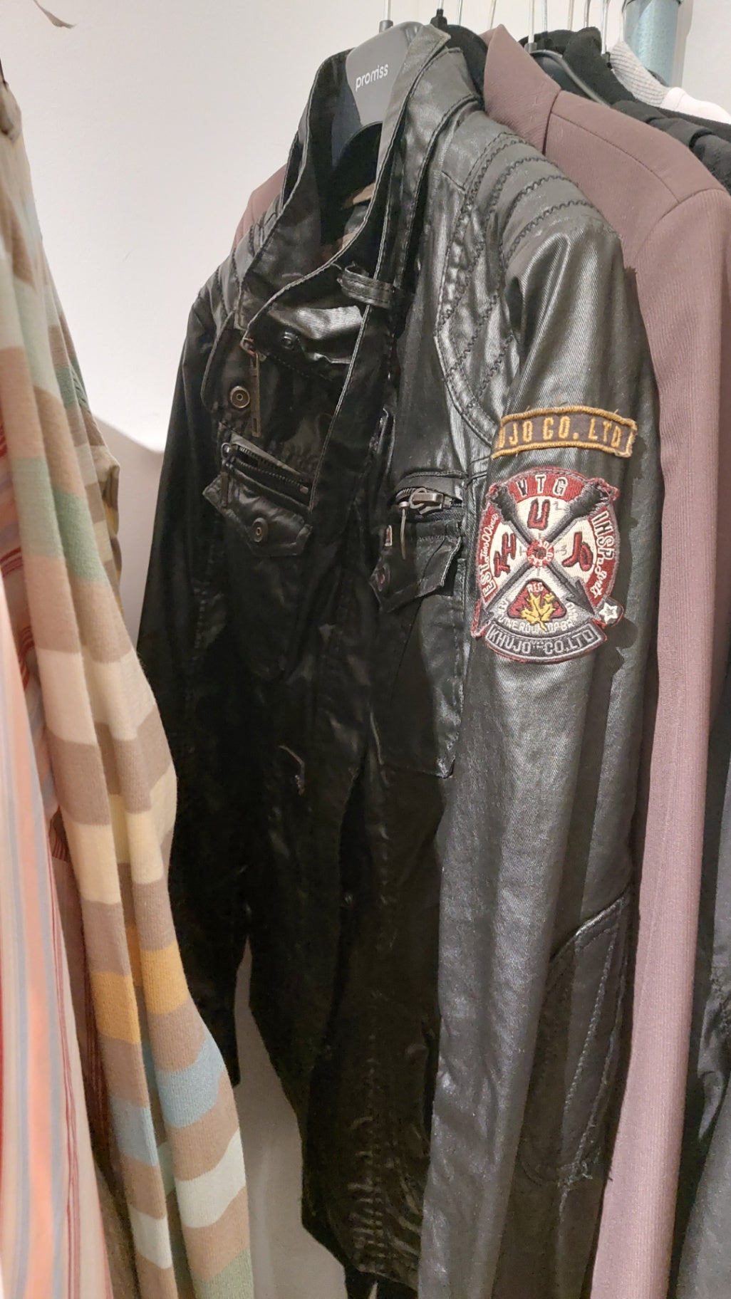 Khujo Motorrad-Lederjacke Schwarz Größe: M
