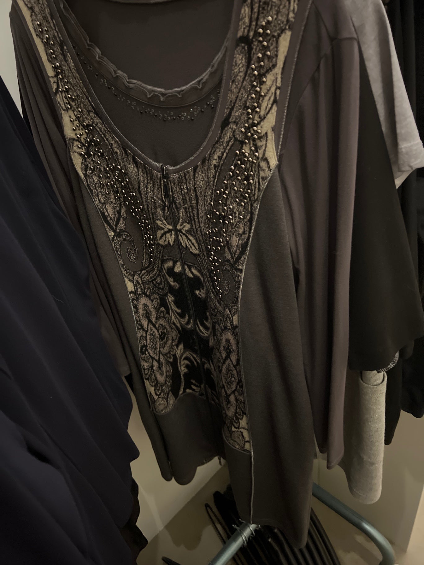 SET Shirt und Jacke Dunkelgrau Größe: L