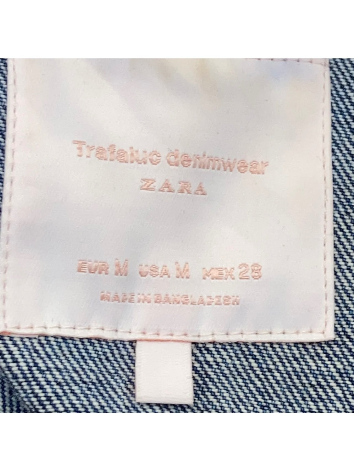 Zara Jeansjacke Dunkelblau Größe: M