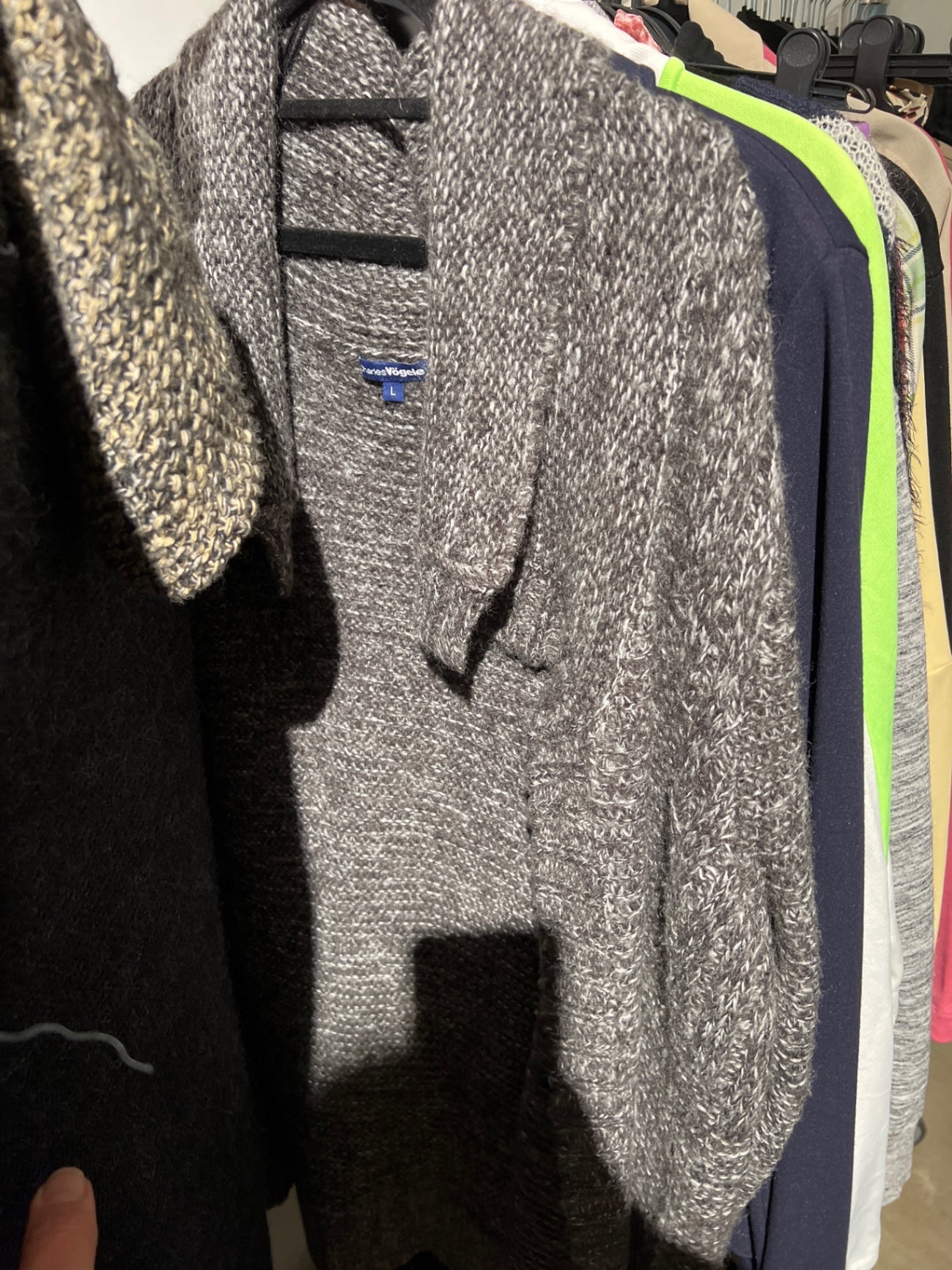 charles Vögele Strickjacke Grau Größe: L