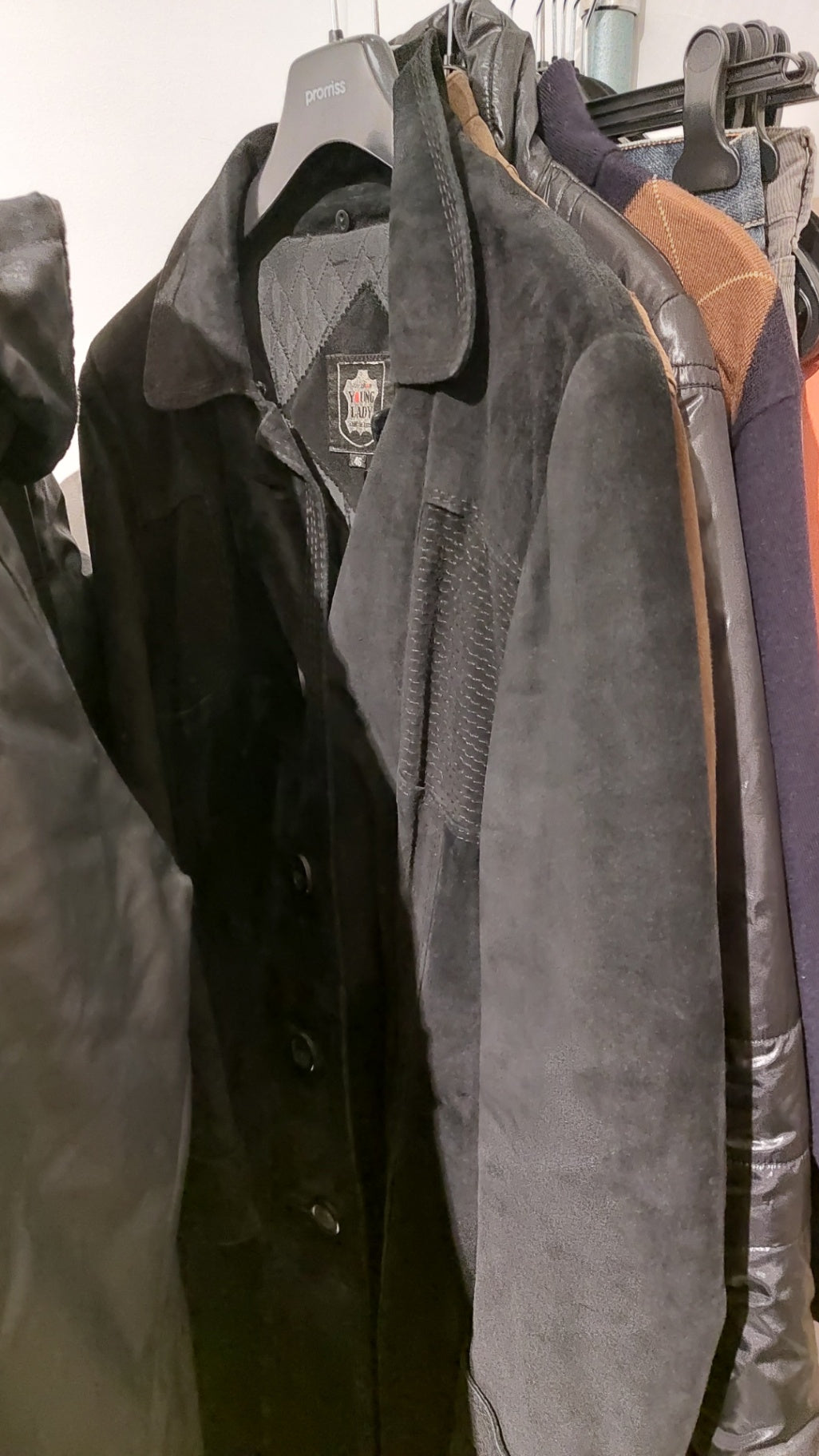 TRUE VINTAGE Mantel Schwarz Größe: 46