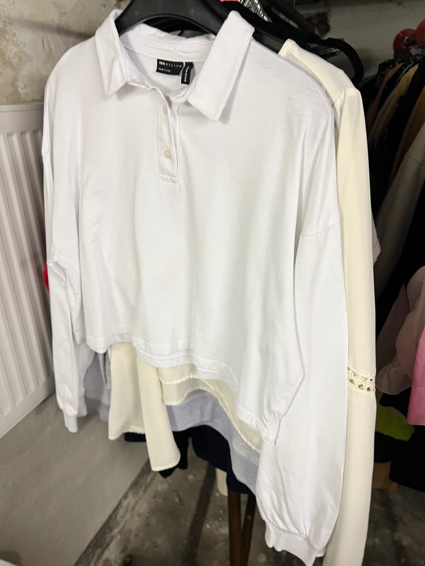 Asos Poloshirt weiss Größe: 40