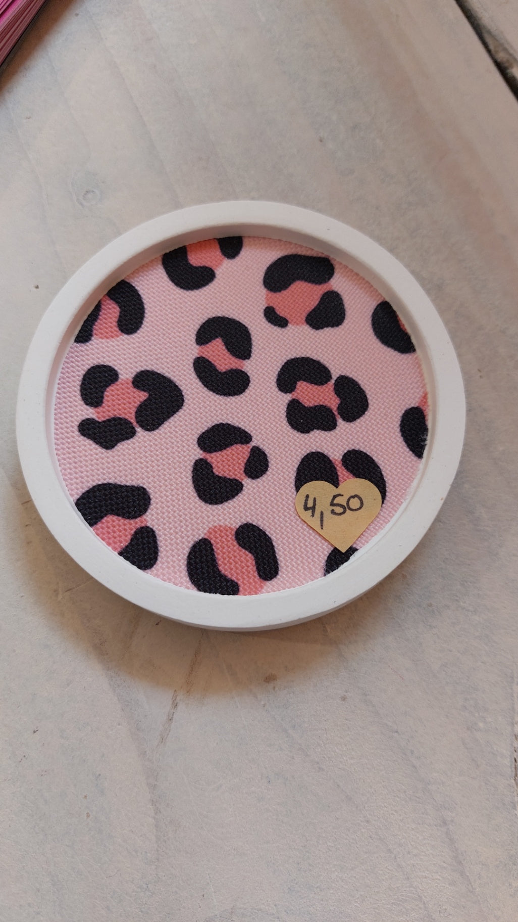 TischGlück Untersetzer klein & rund Pink Leo