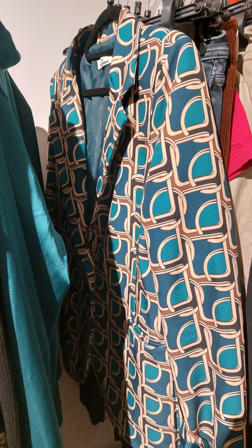 Monomoi Blazer Türkis und Beige Größe: M
