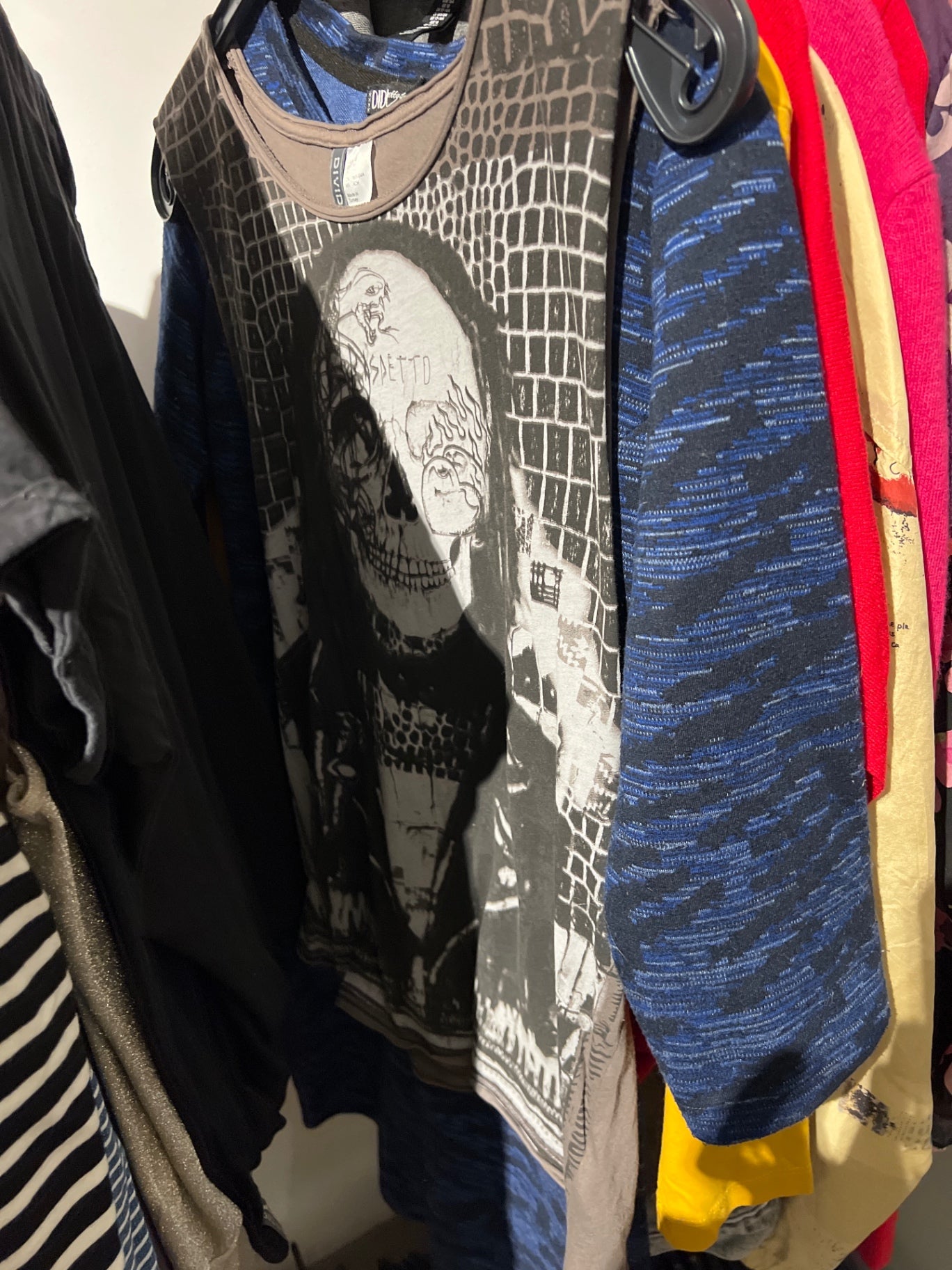 H&M T-Shirt Grau mit Druck Größe: XS