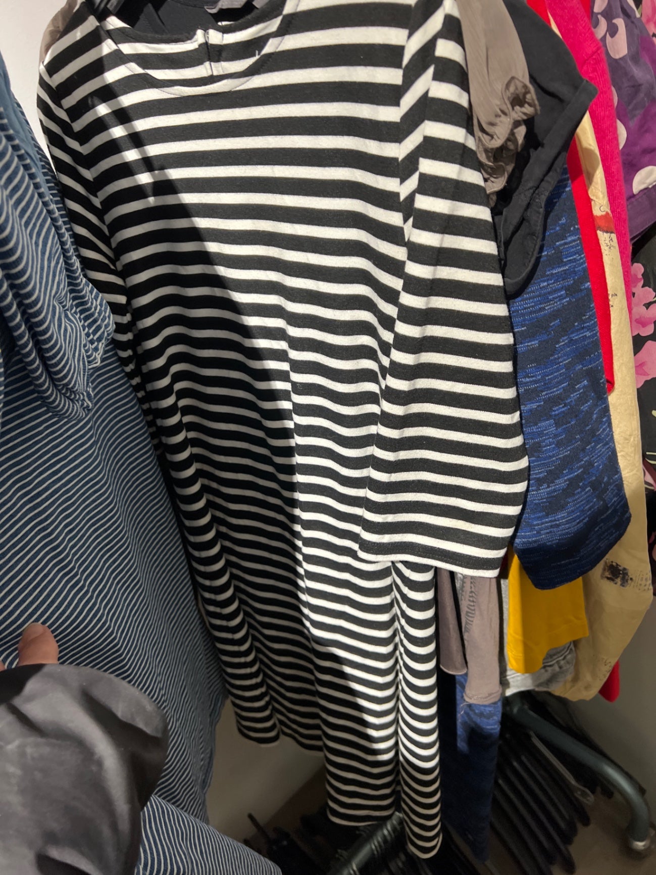 Only Kleid Schwarz-weiß gestreift Größe: S