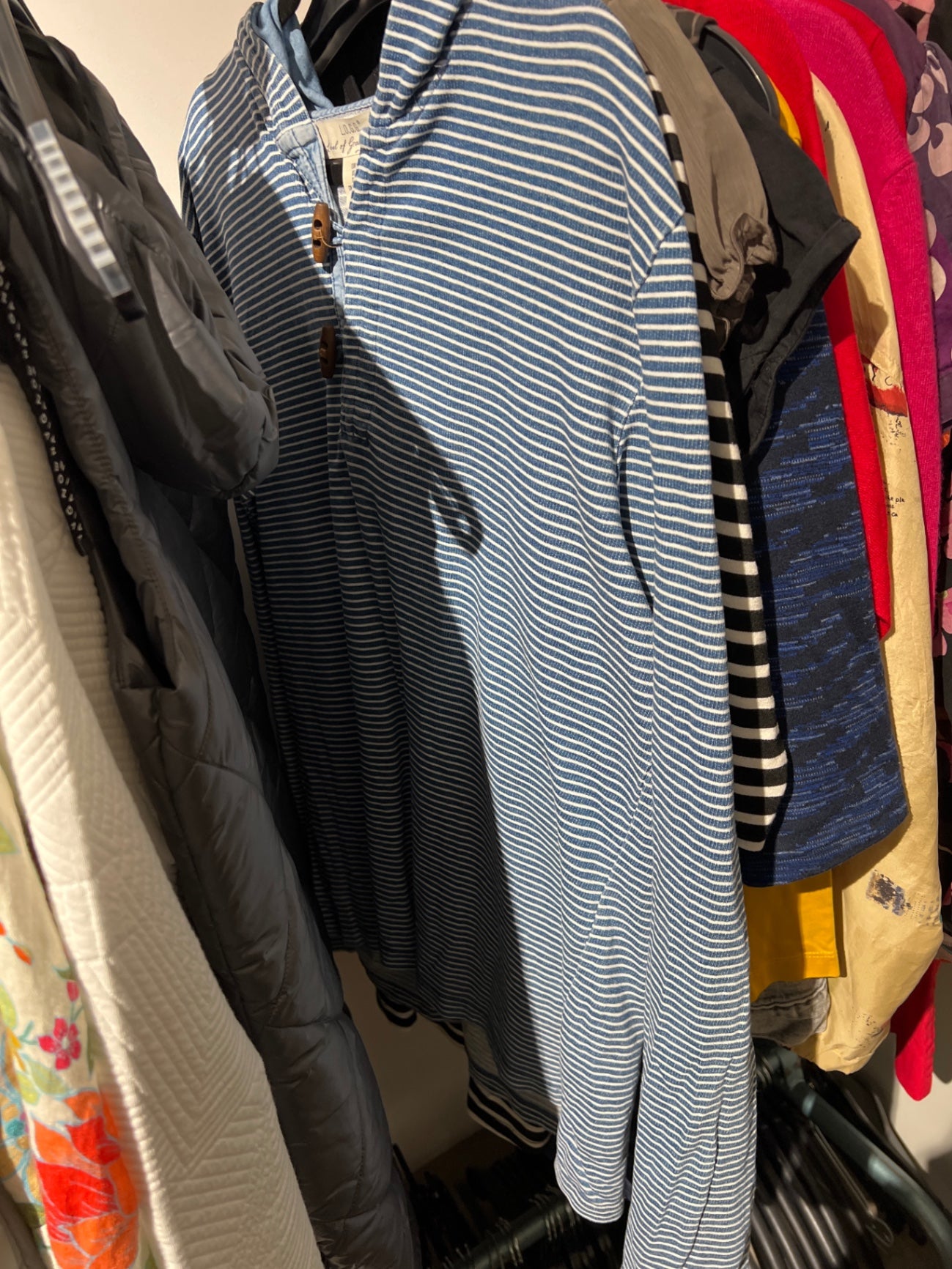 H&M Pullover Blau mit Streifen Größe: L