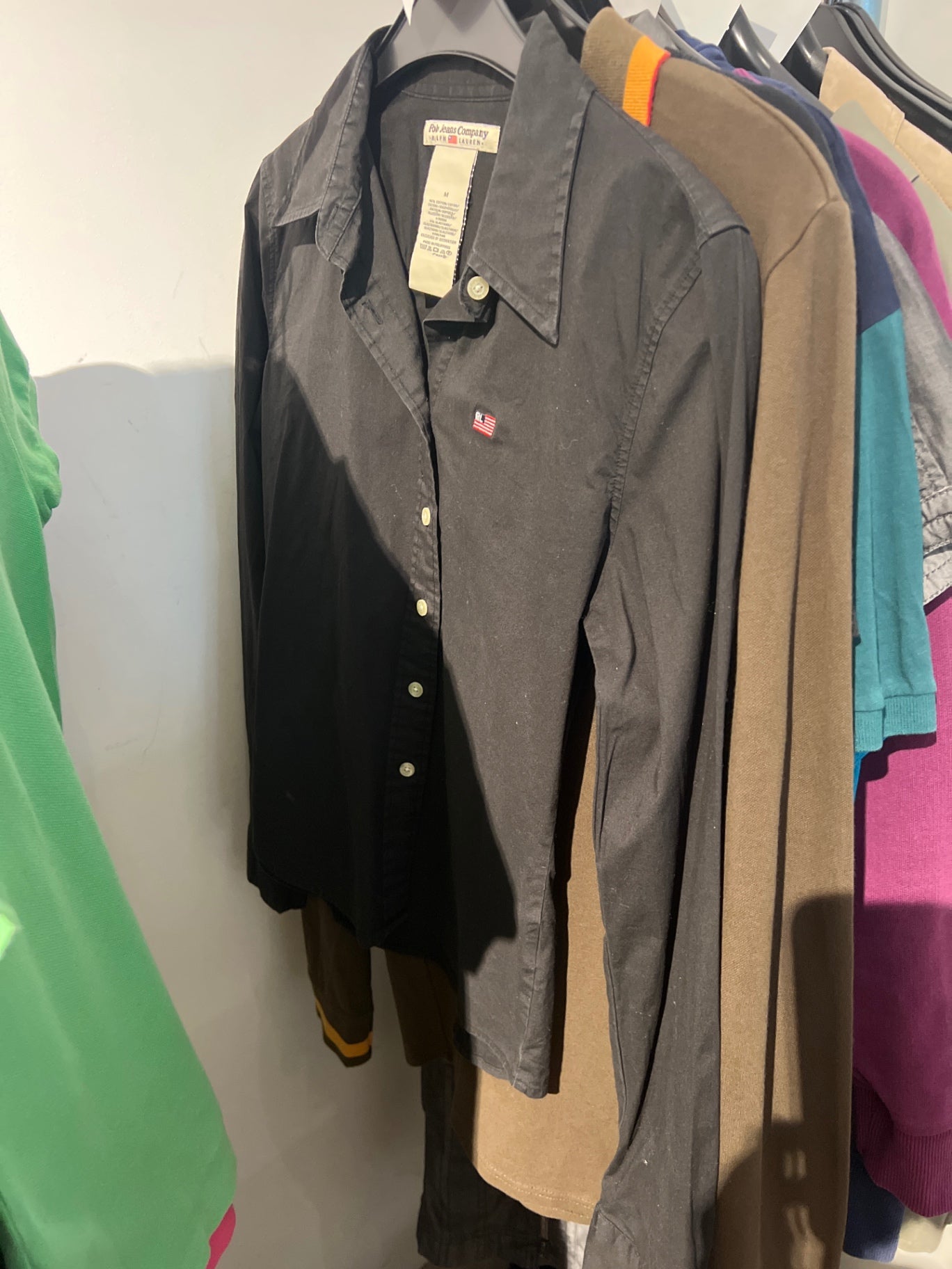 Polo Jeans Ralph Lauren Hemd Schwarz Größe: M