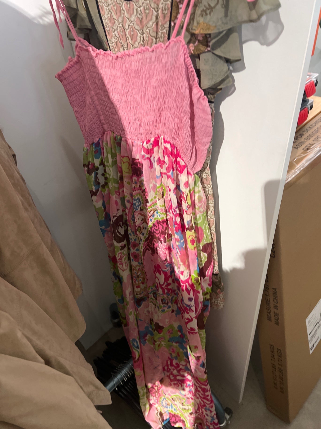 Maxikleid Pink und Bunt Größe: M