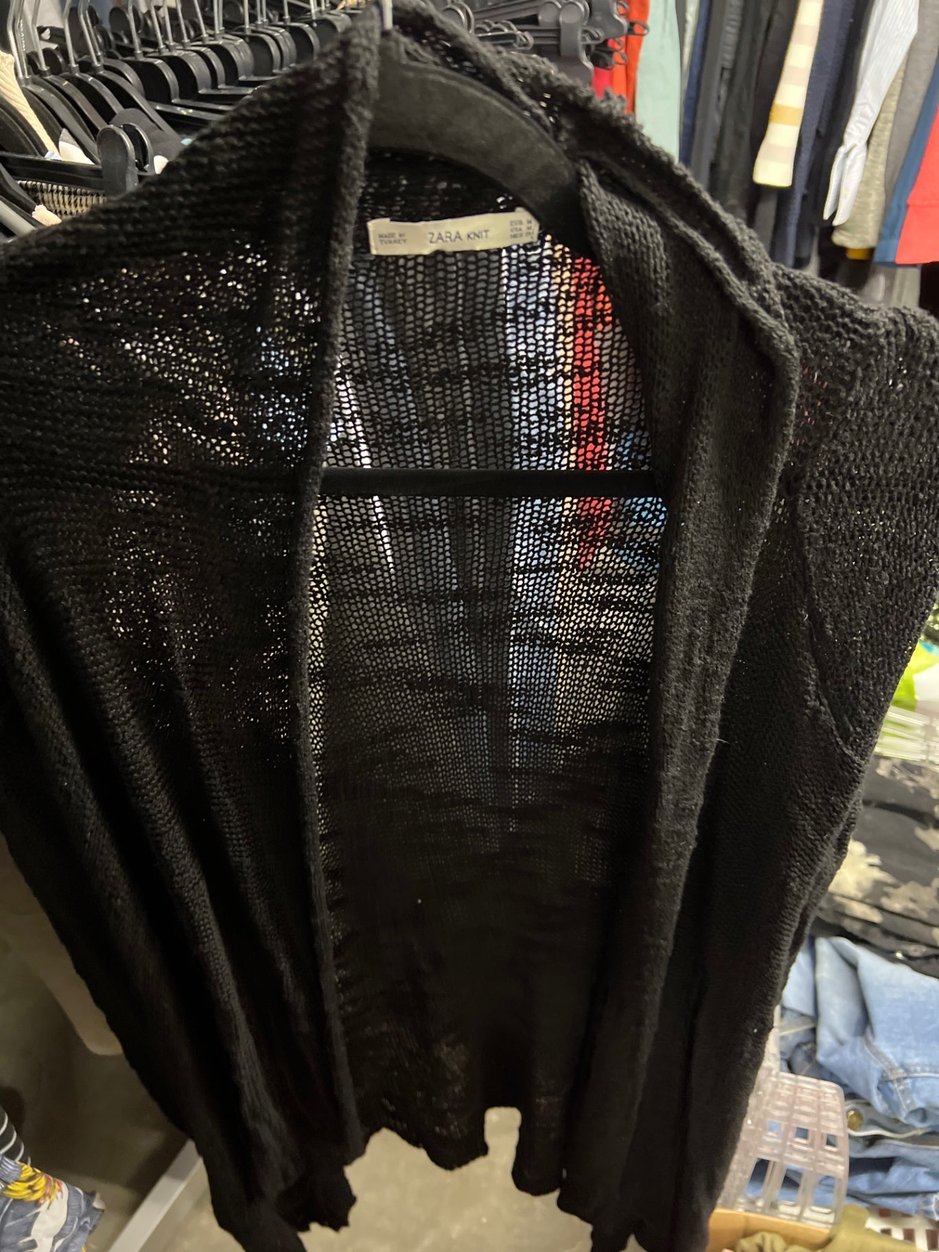 Zara Strickjacke Schwarz Größe: M