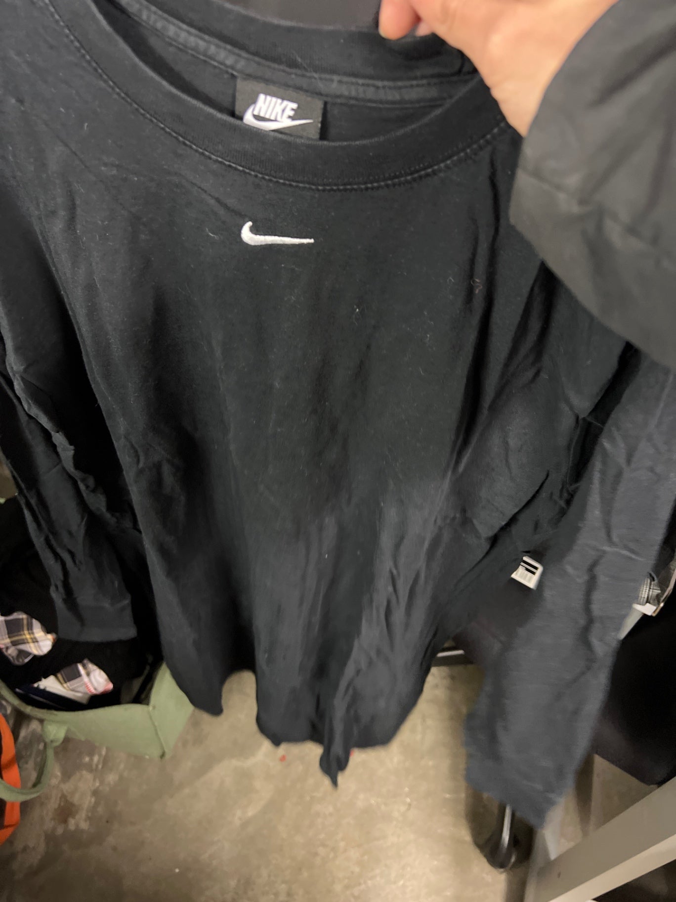 Nike Langarmshirt Schwarz Größe: S