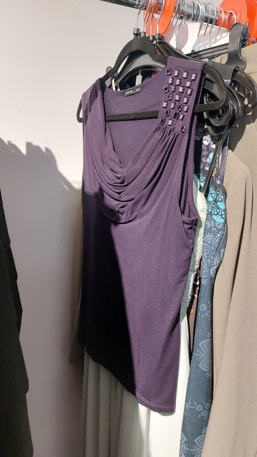 Comma Top Dunkelviolett Größe: M