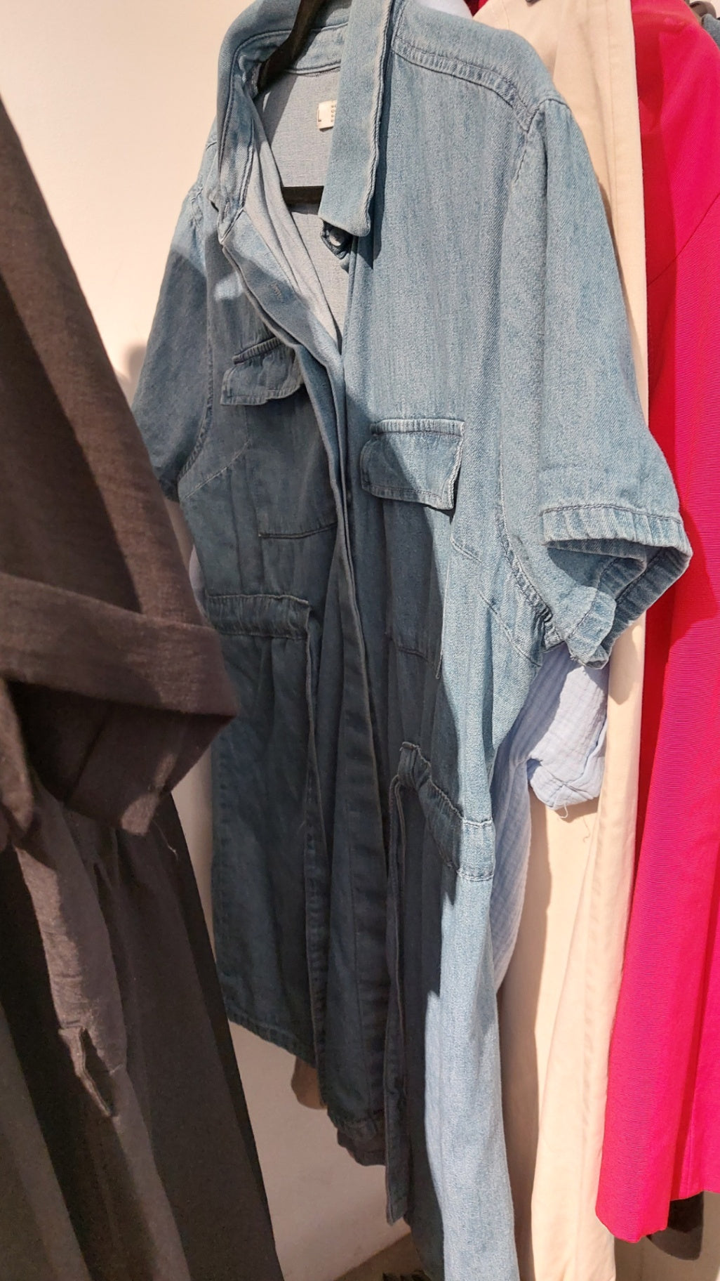 Denim Co. Kleid Blau Größe: L