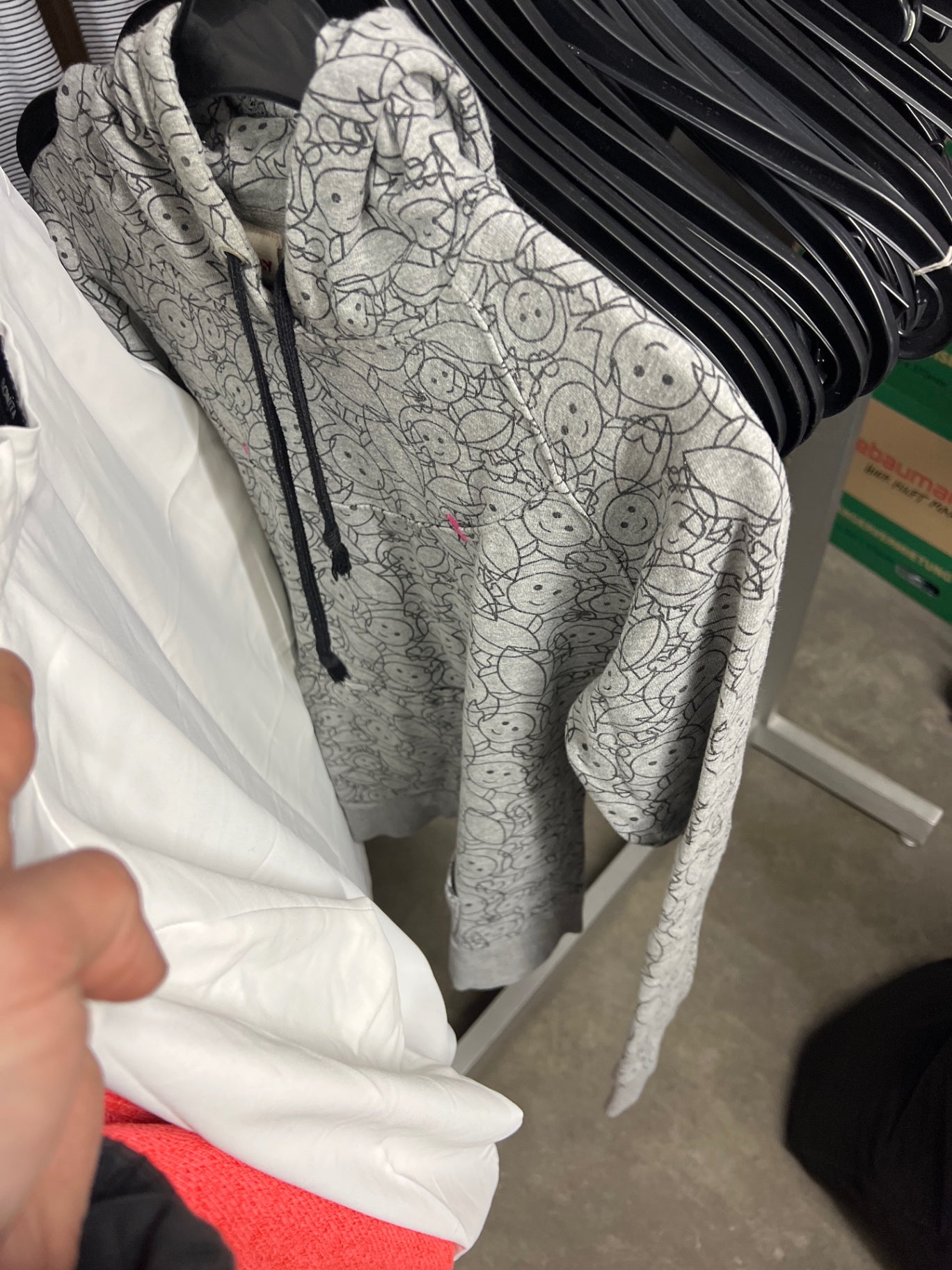 Only Hoodie Grau Größe: L